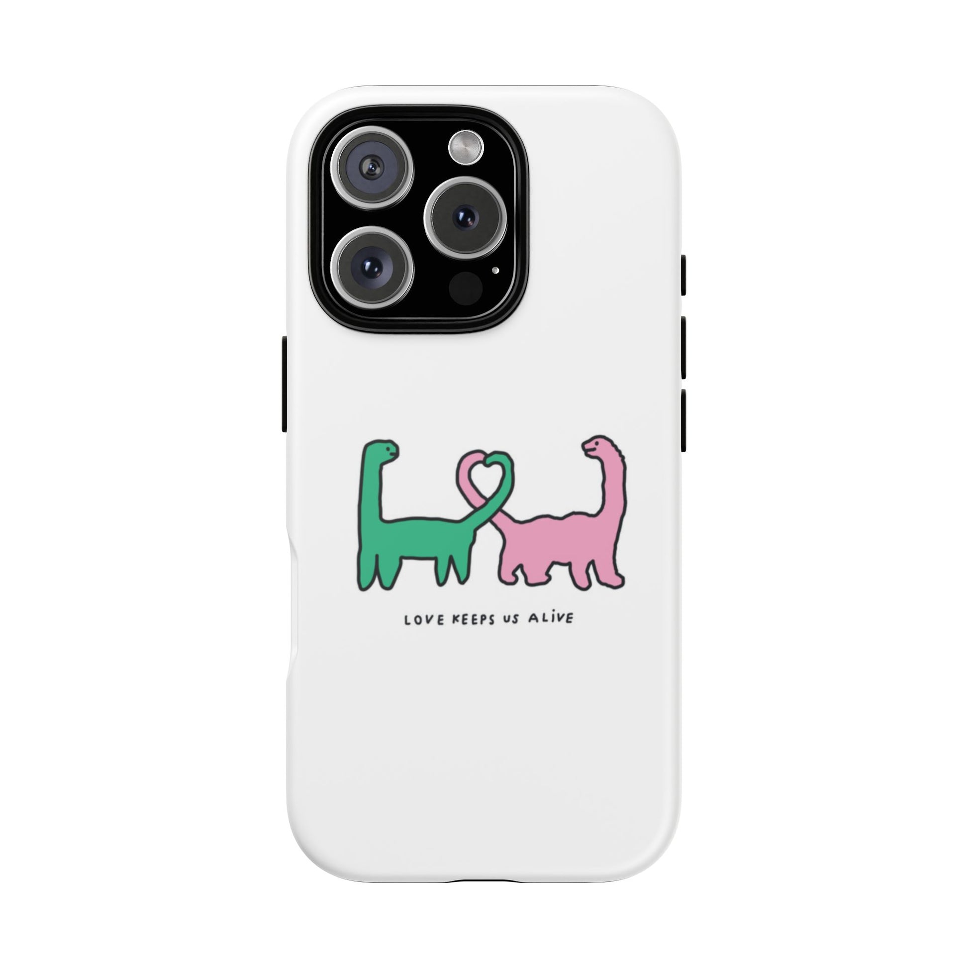 Dino in love phone cases