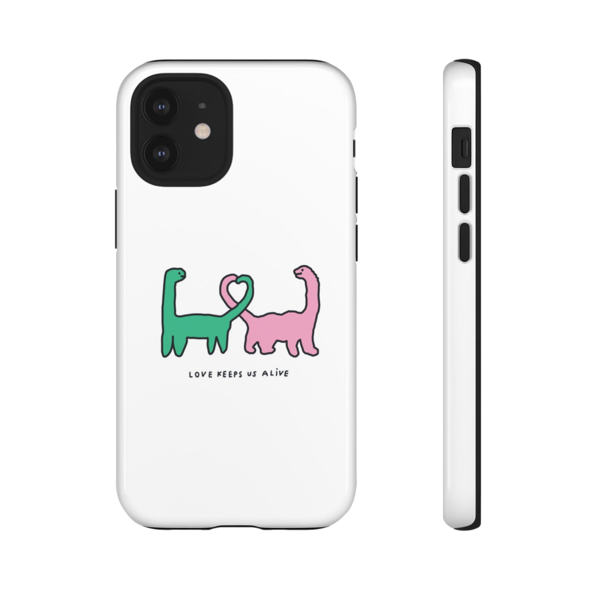 Dino in love phone cases