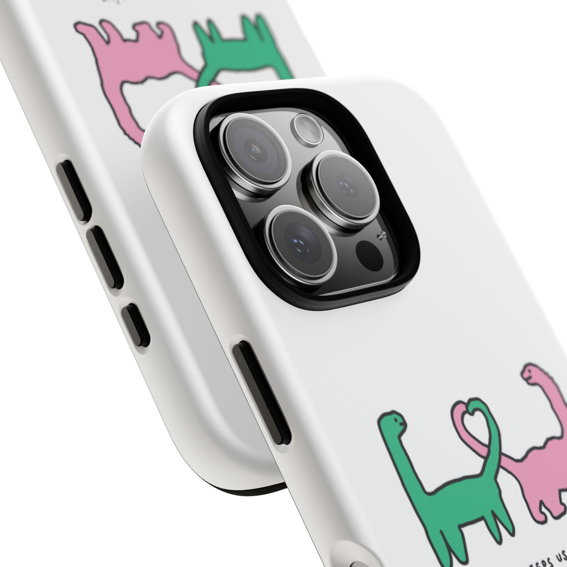 Dino in love phone cases