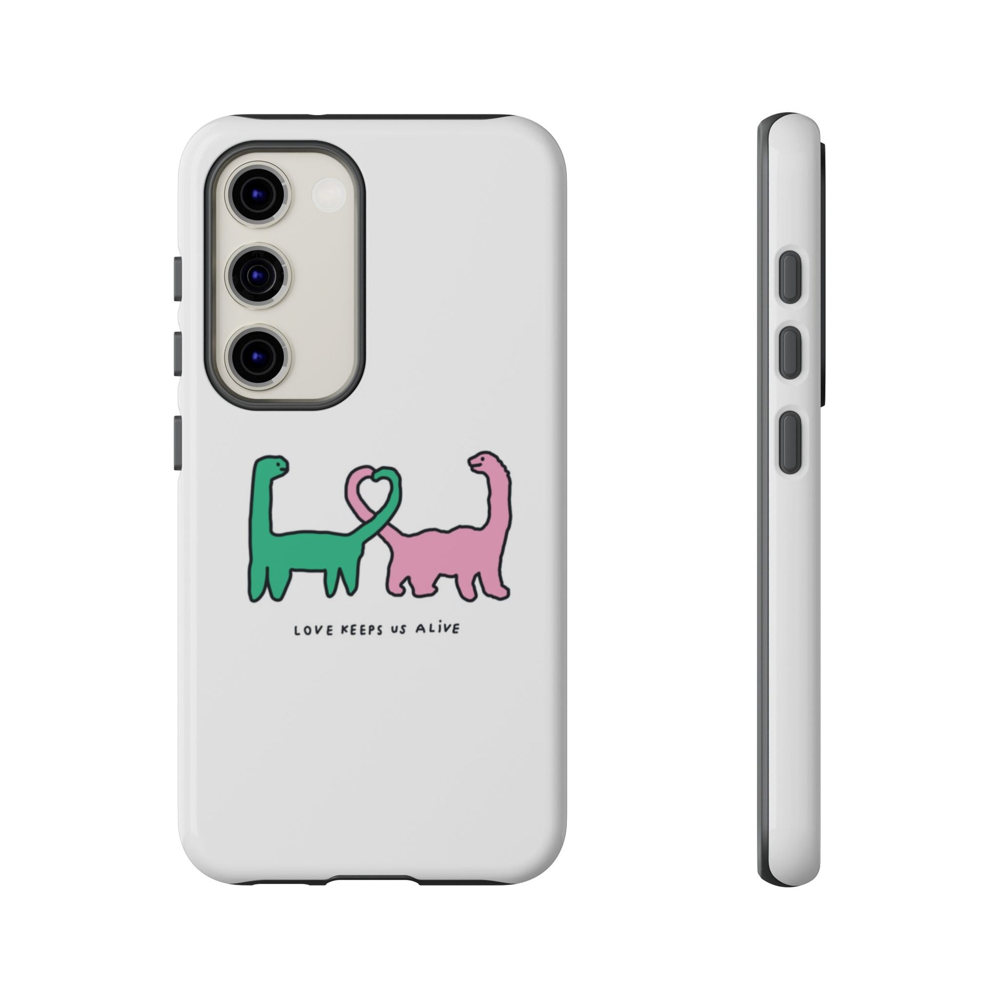 Dino in love phone cases