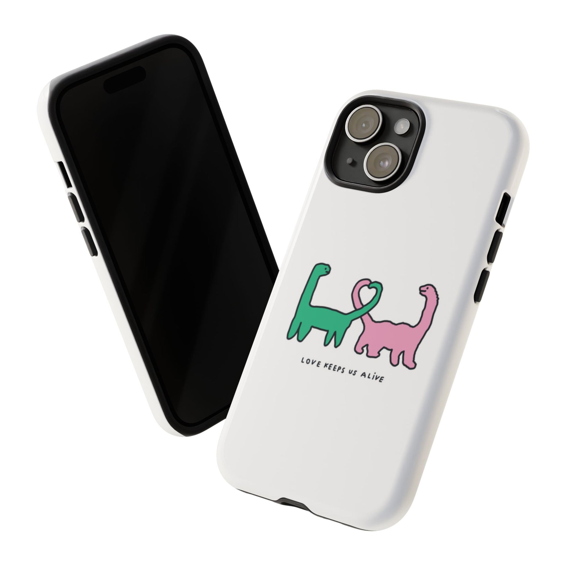 Dino in love phone cases