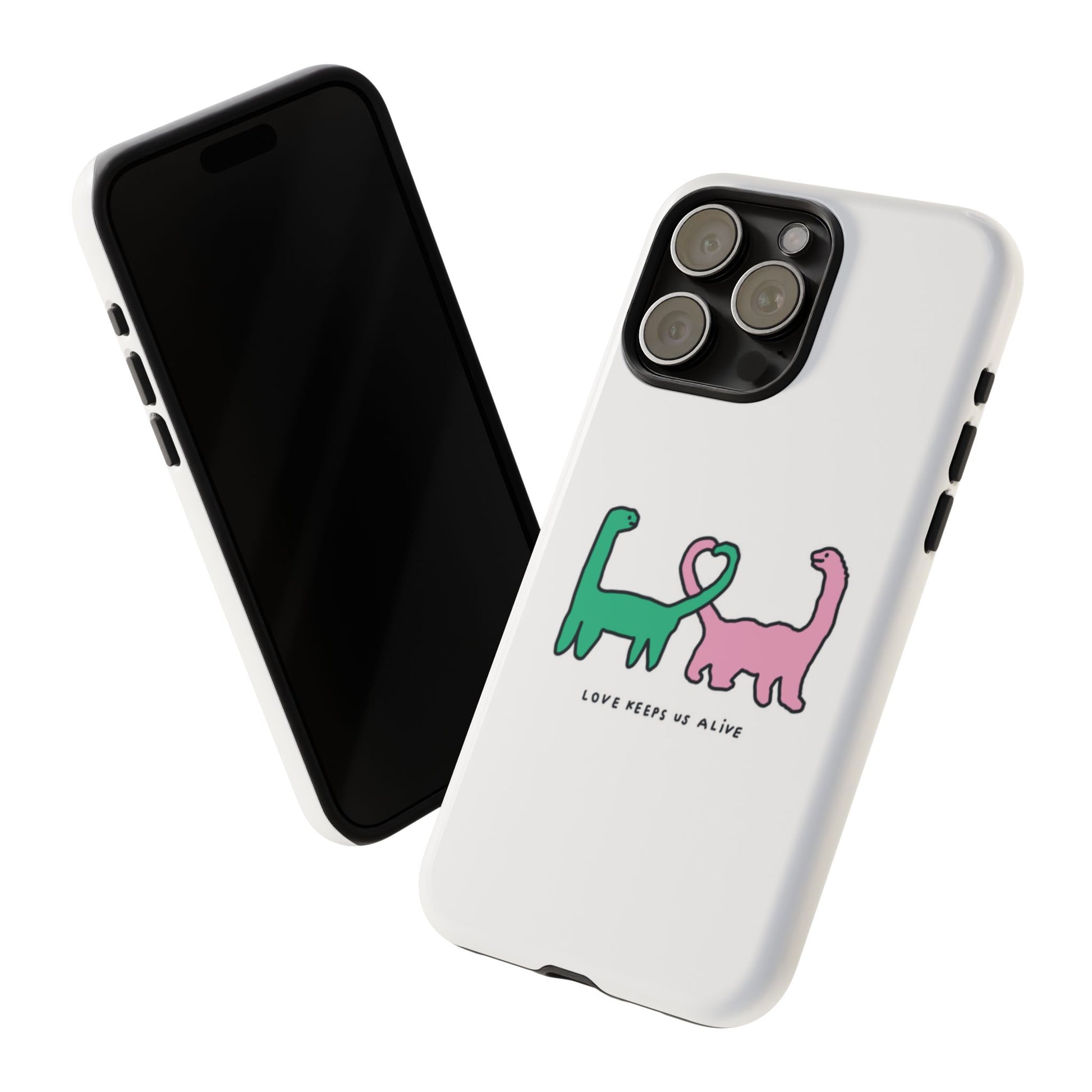 Dino in love phone cases