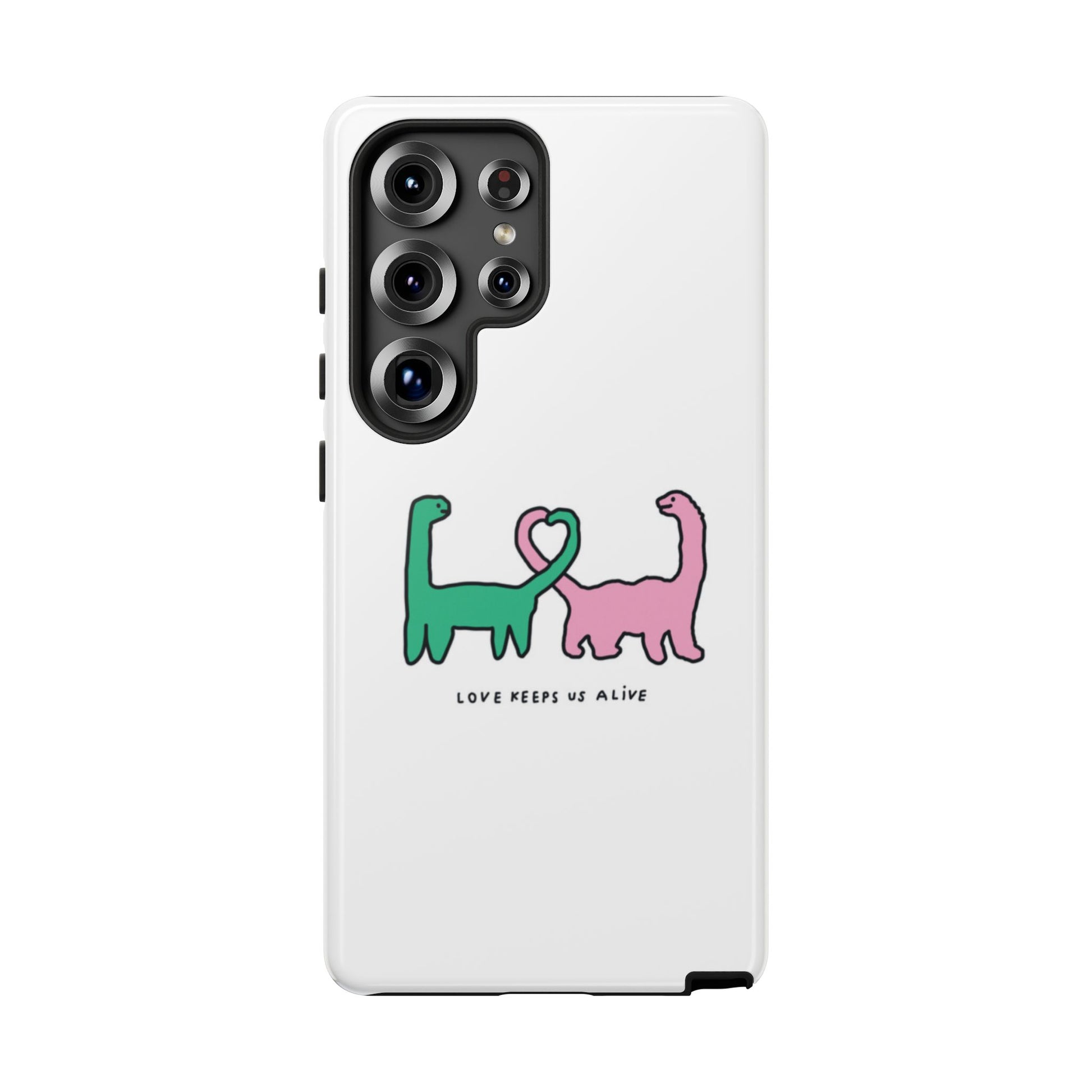 Dino in love phone cases