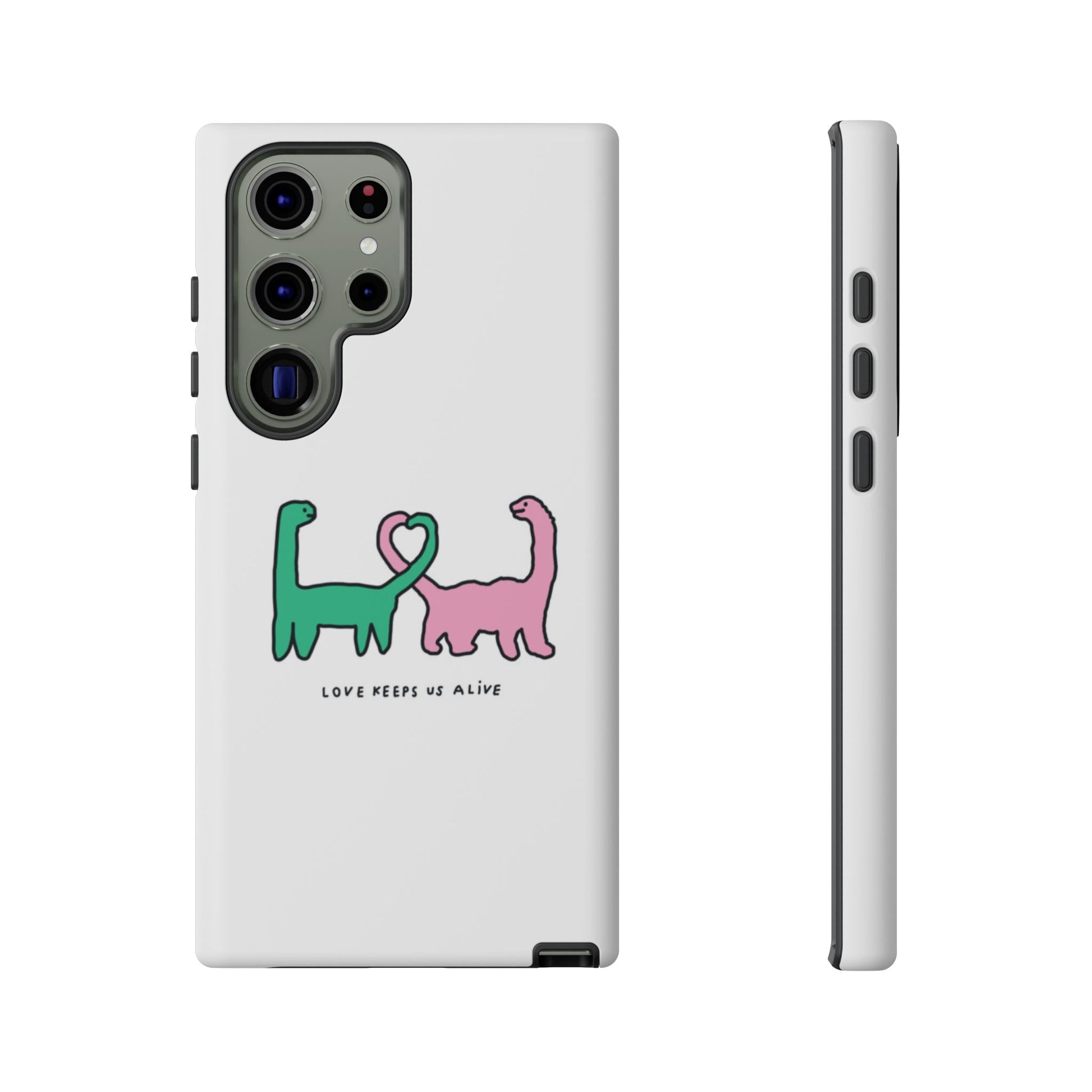 Dino in love phone cases
