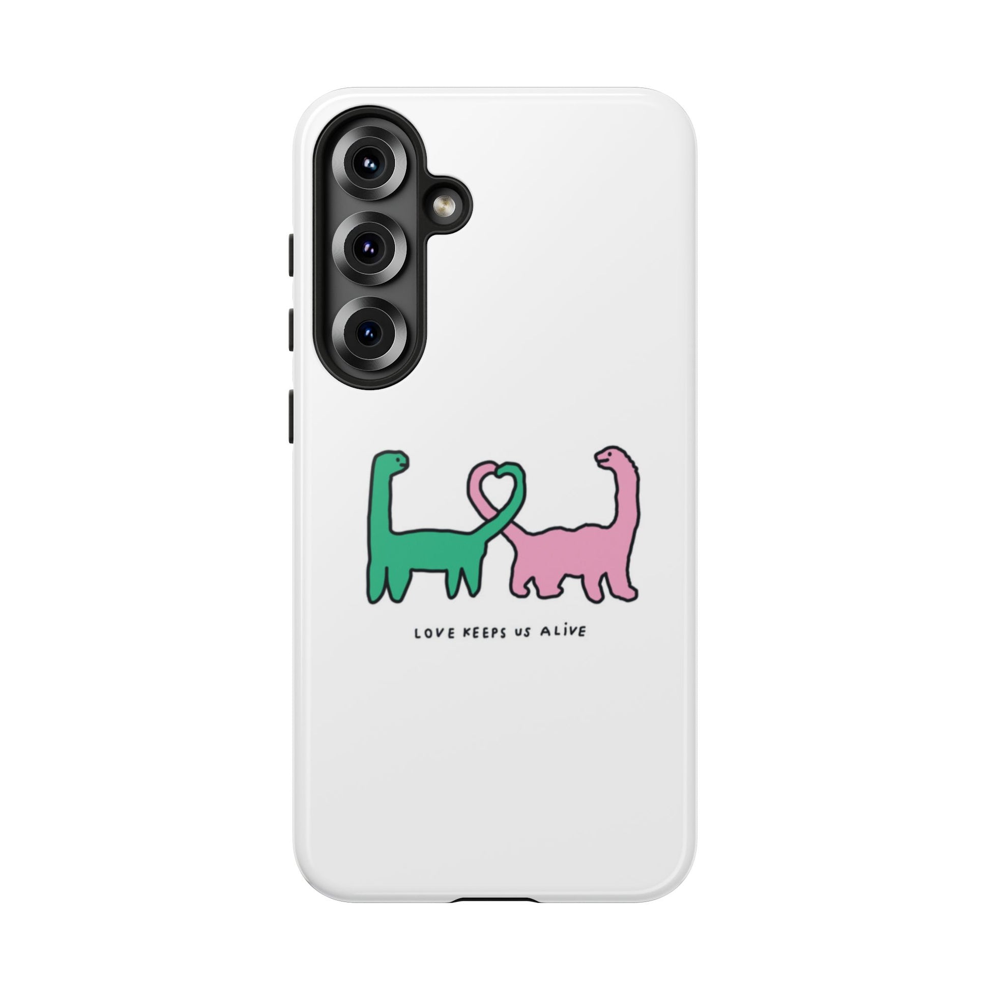 Dino in love phone cases
