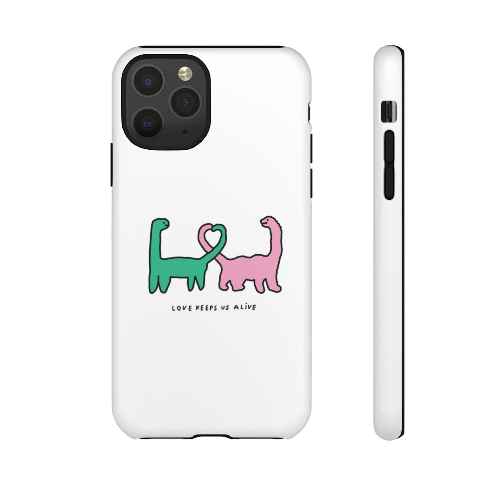 Dino in love phone cases