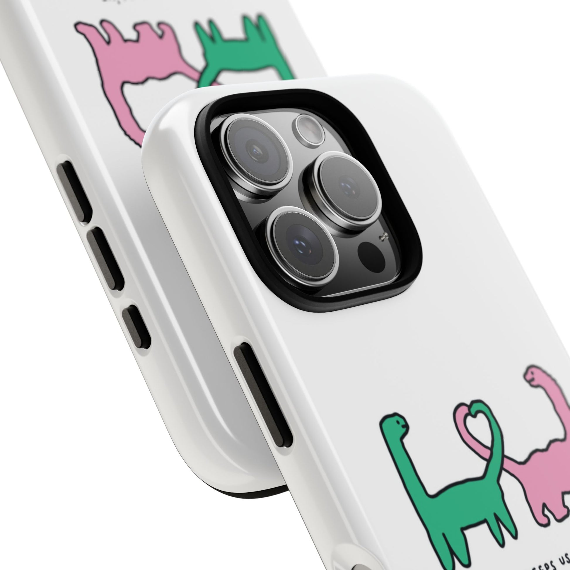 Dino in love phone cases
