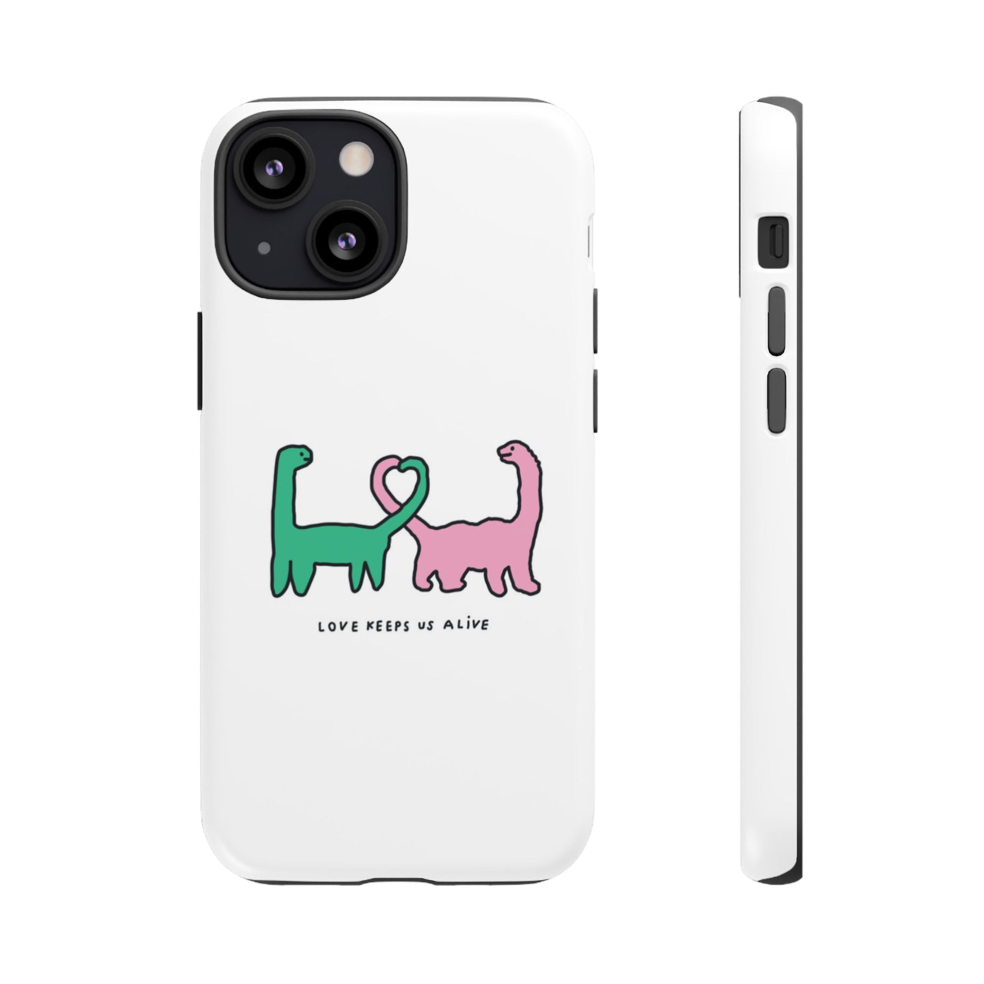 Dino in love phone cases