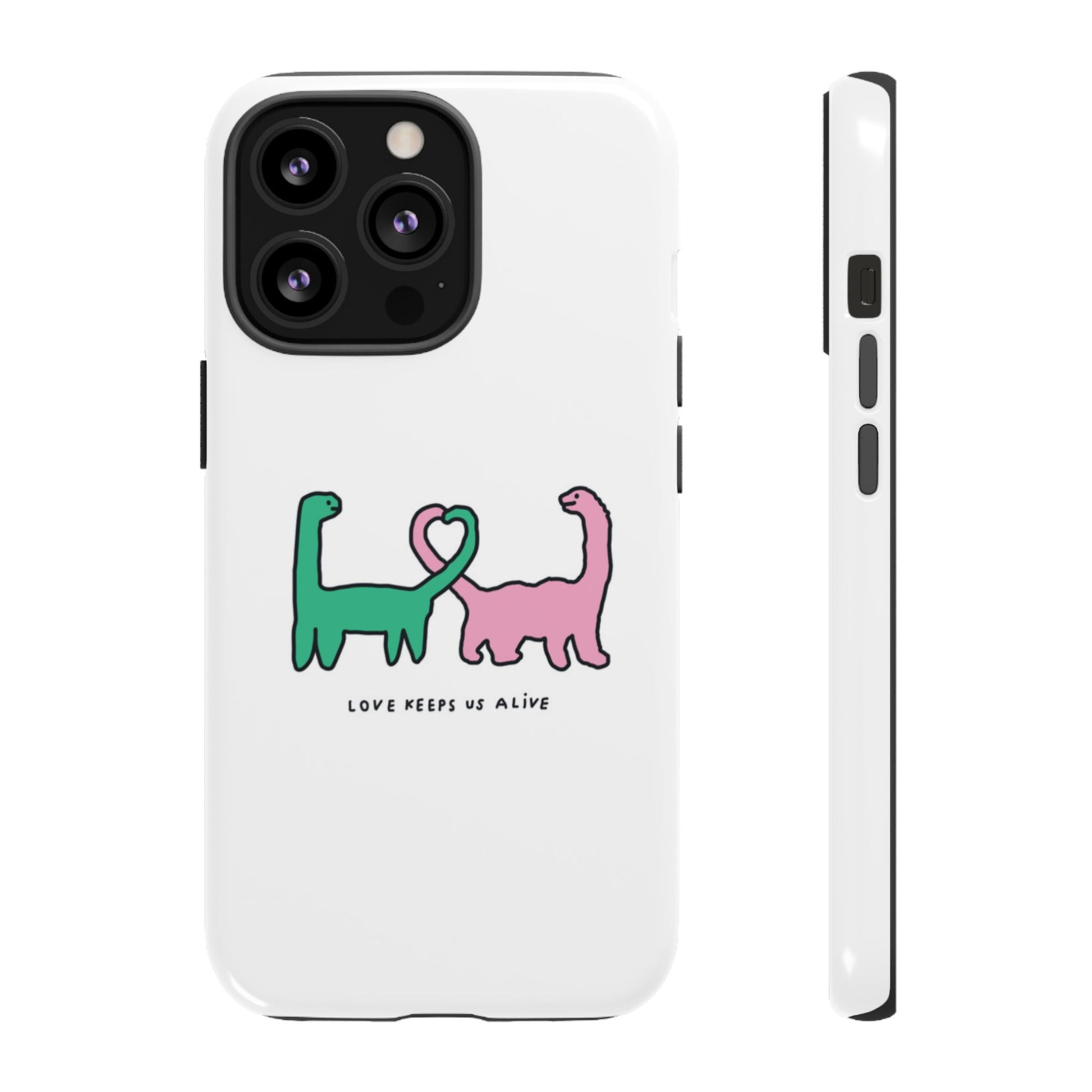 Dino in love phone cases