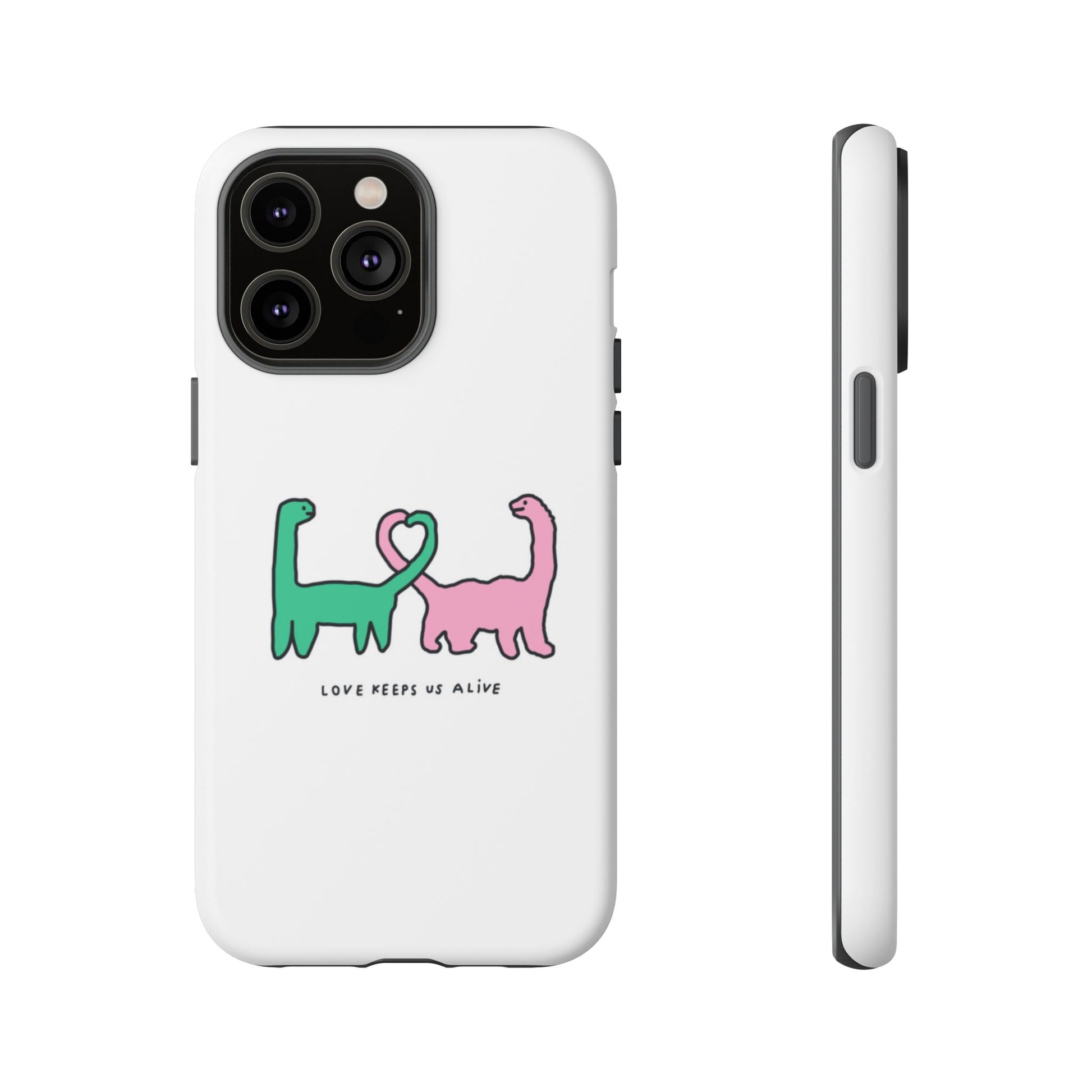 Dino in love phone cases