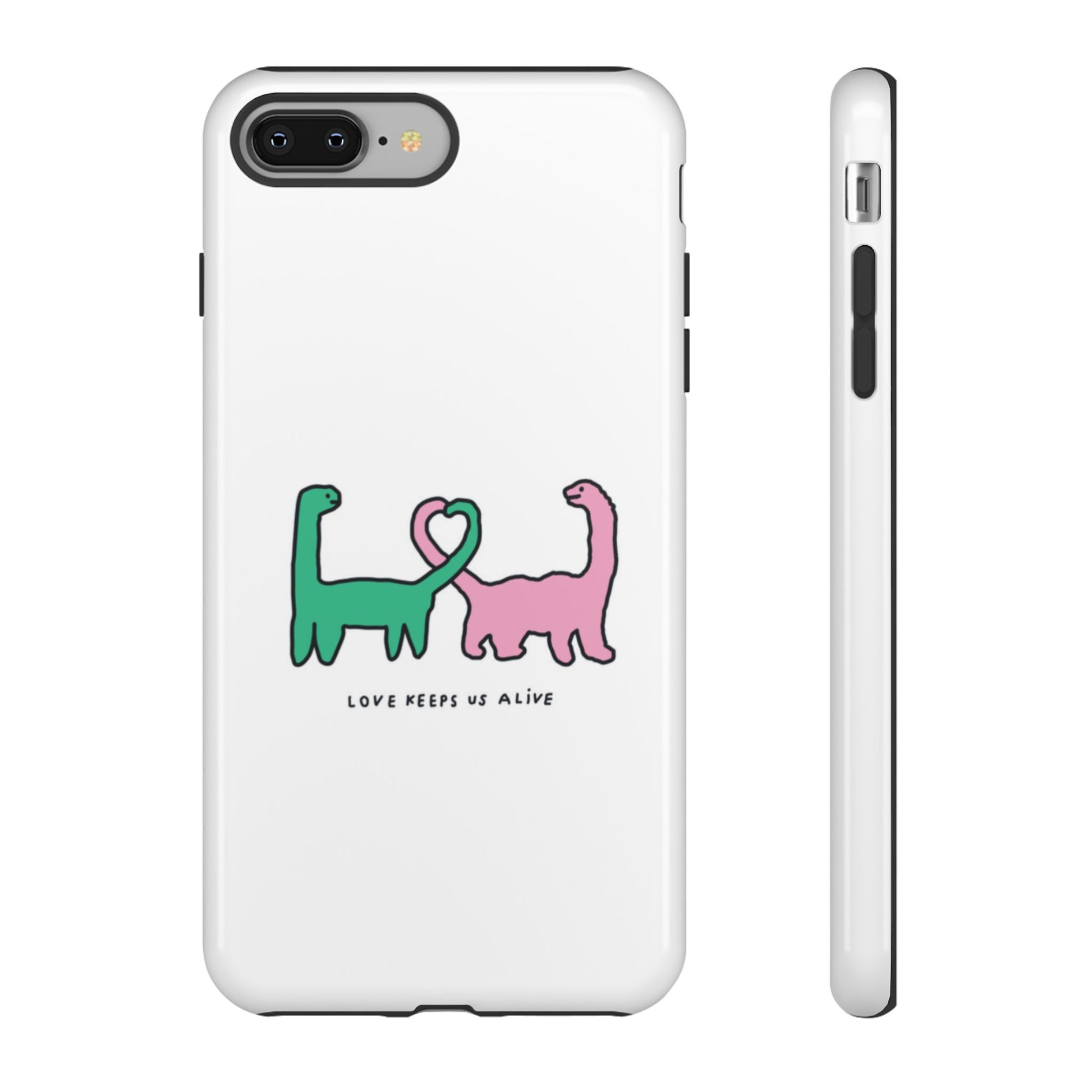 Dino in love phone cases