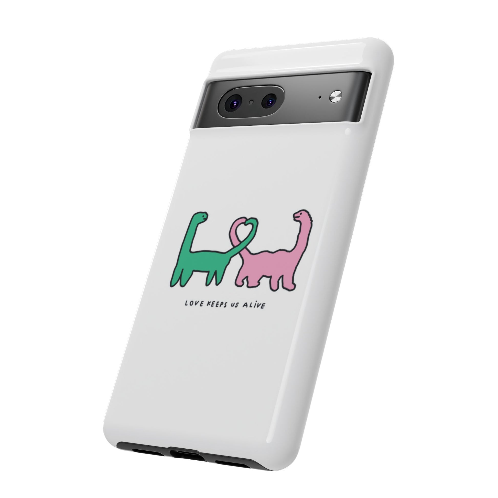 Dino in love phone cases