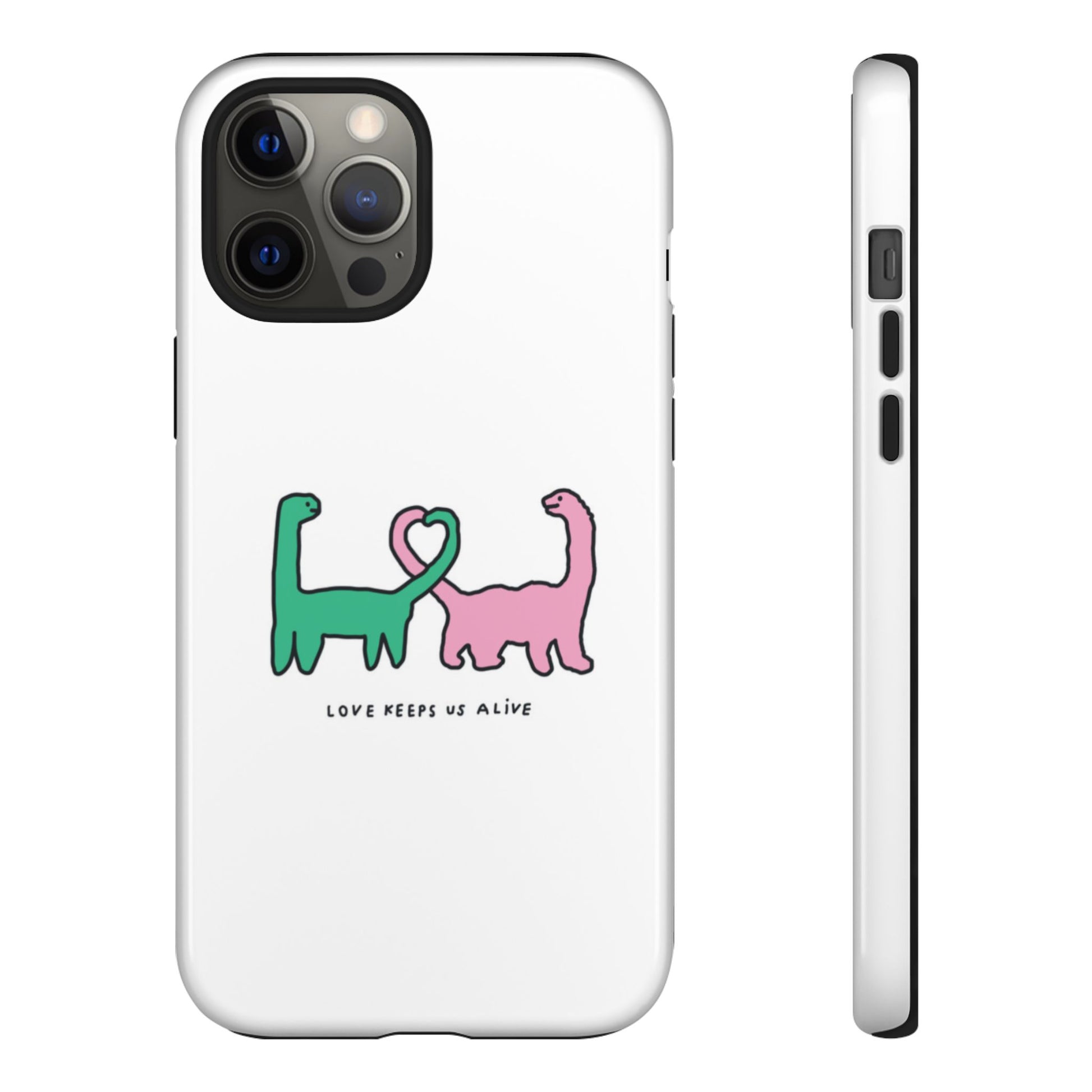 Dino in love phone cases