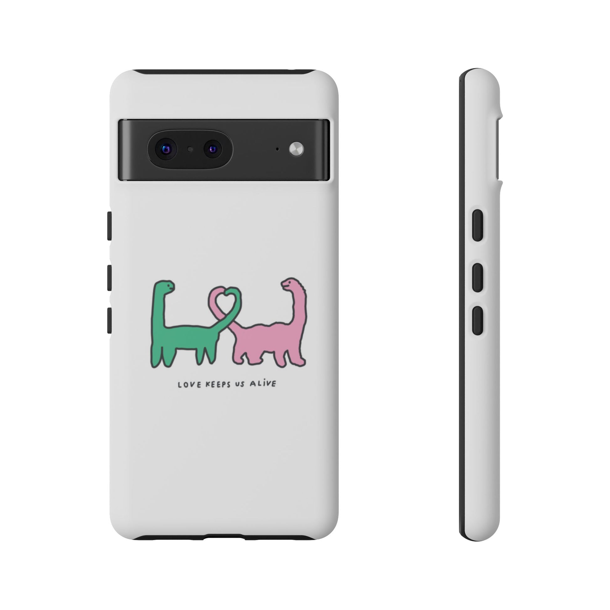 Dino in love phone cases