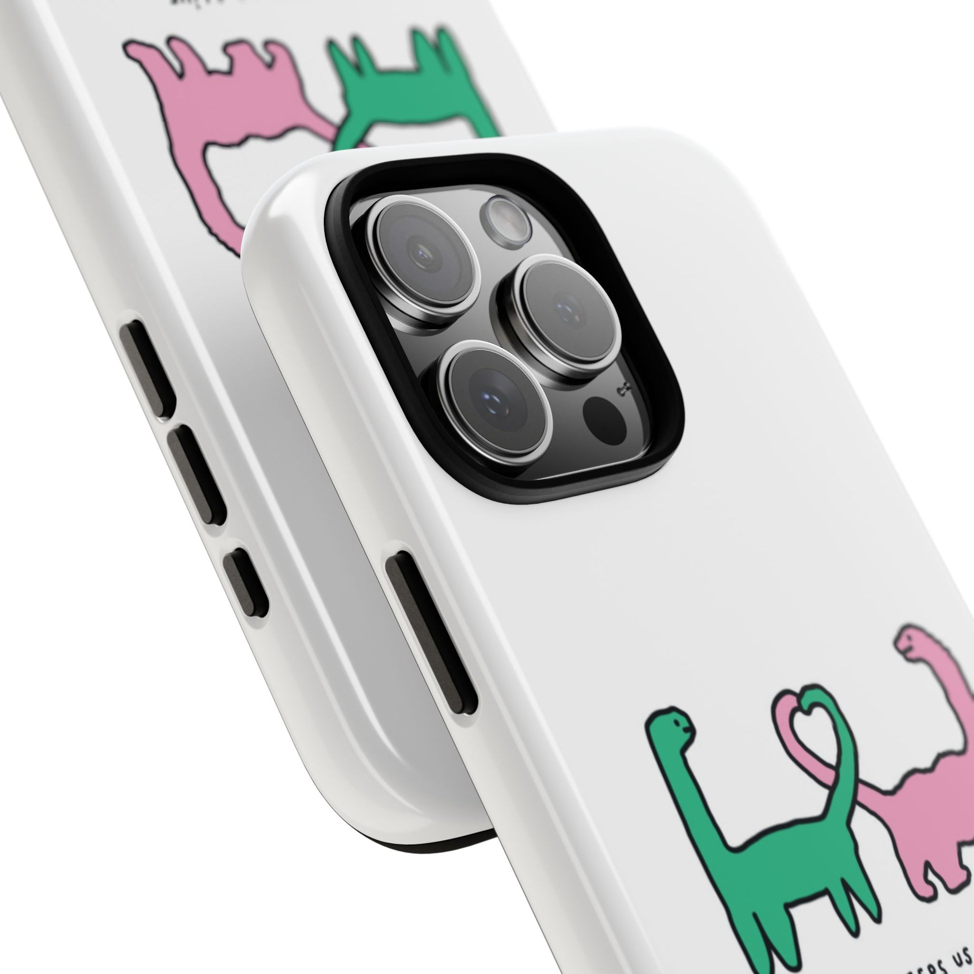 Dino in love phone cases