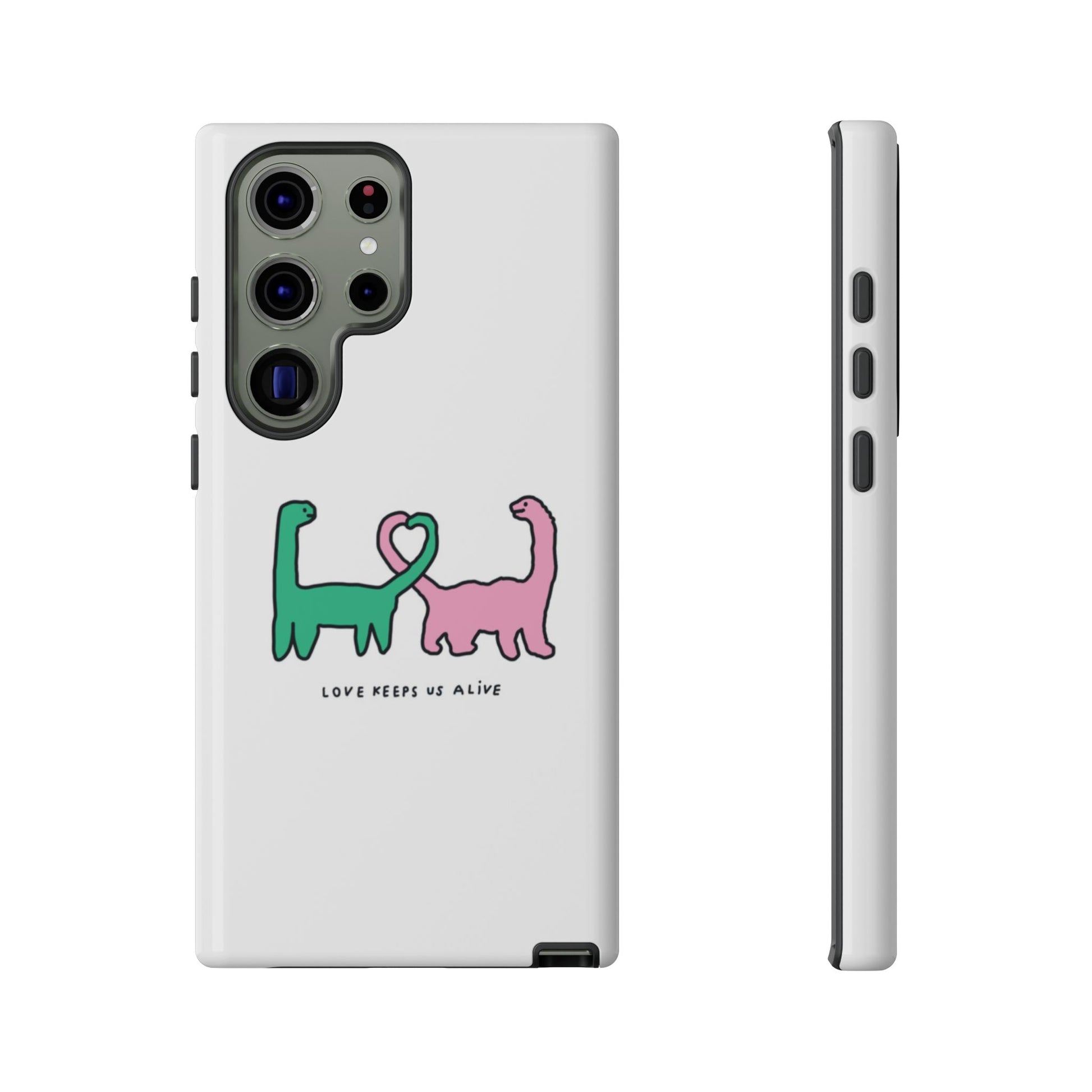 Dino in love phone cases