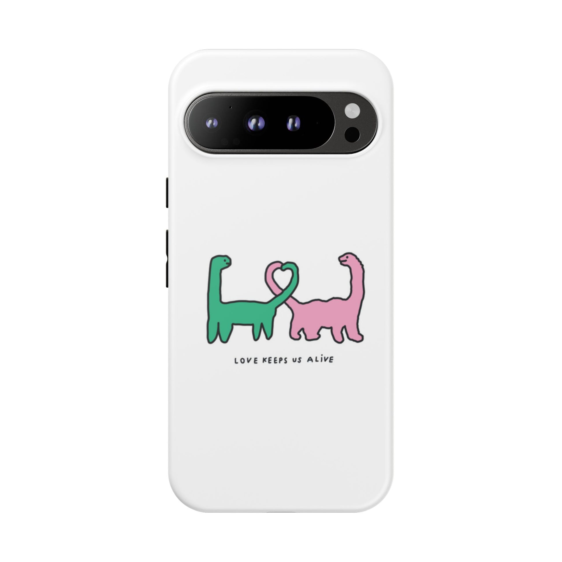 Dino in love phone cases