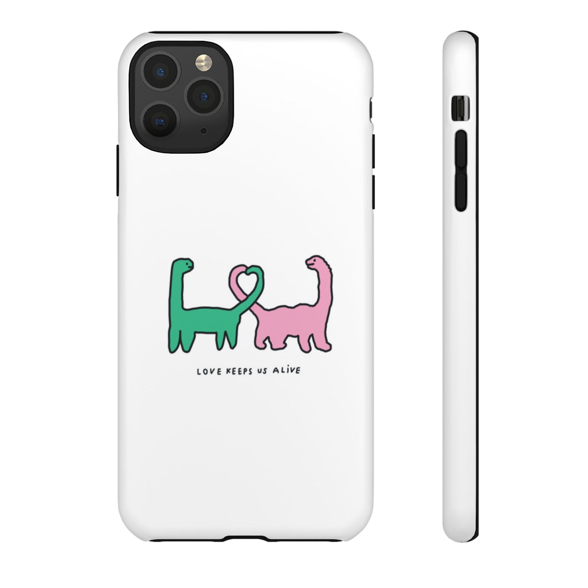 Dino in love phone cases