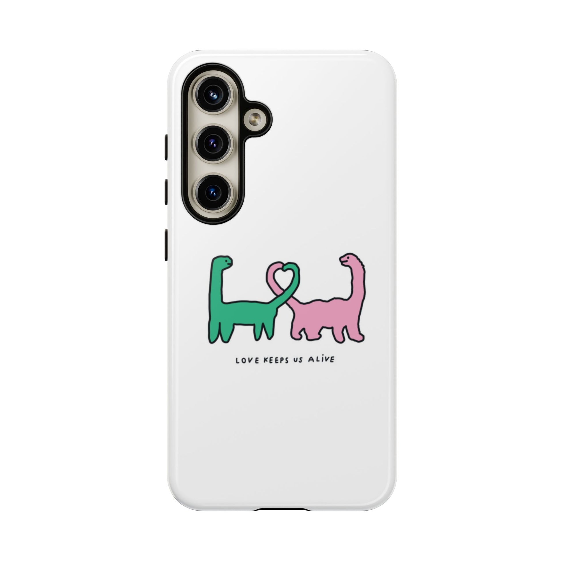Dino in love phone cases