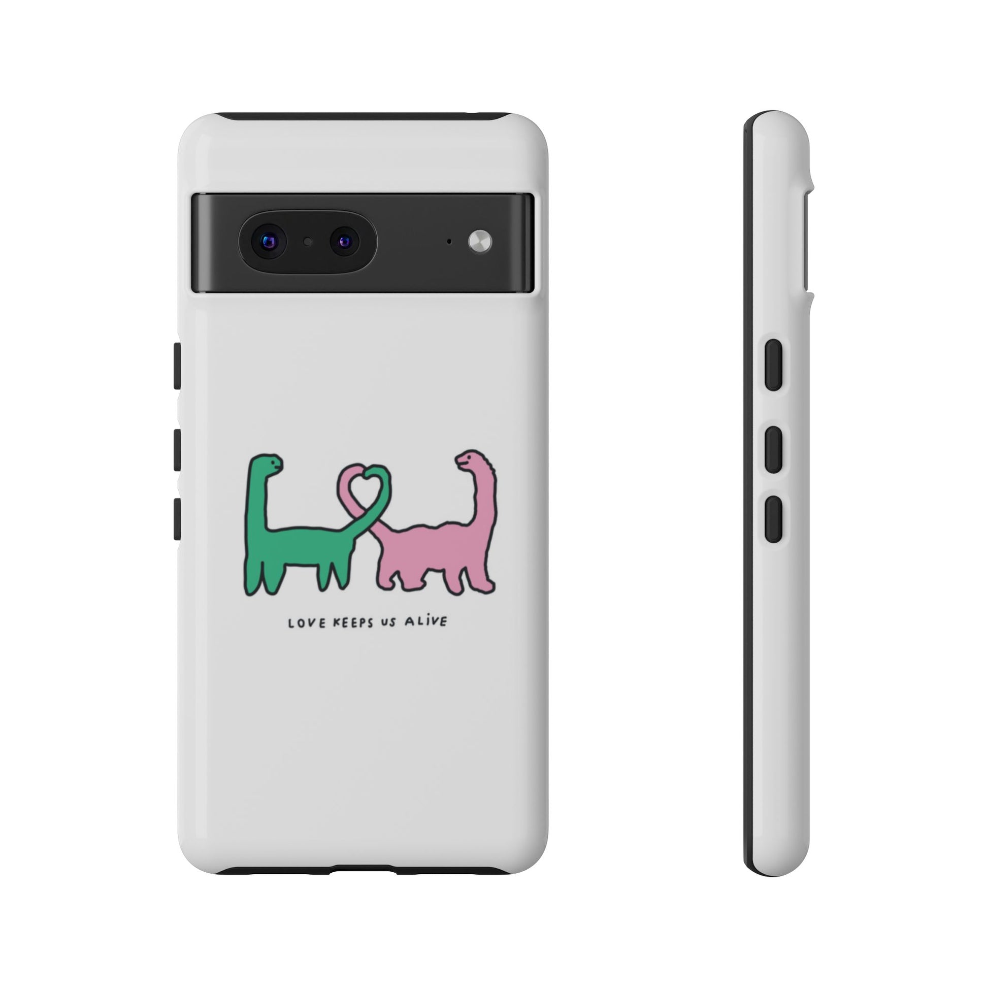 Dino in love phone cases