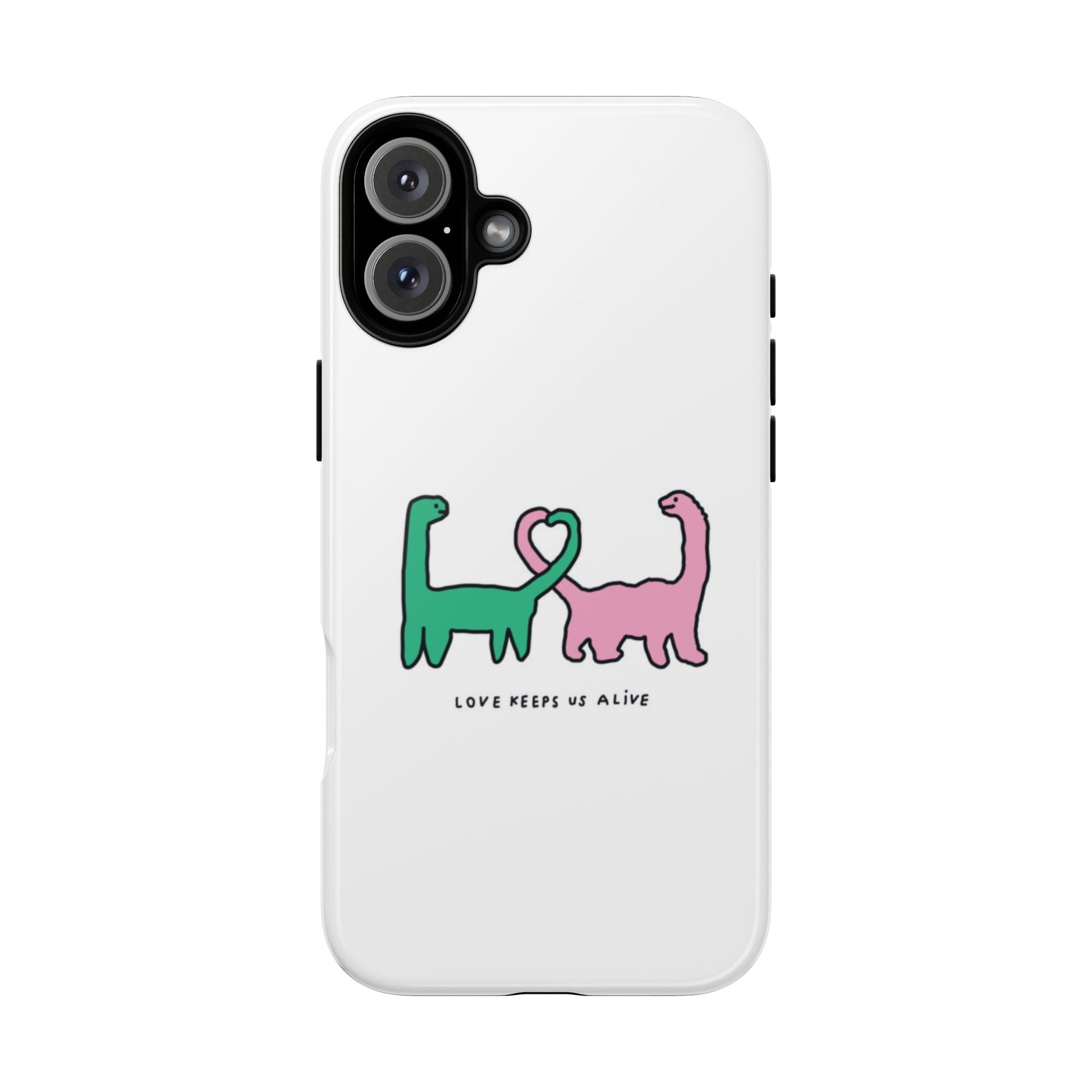 Dino in love phone cases