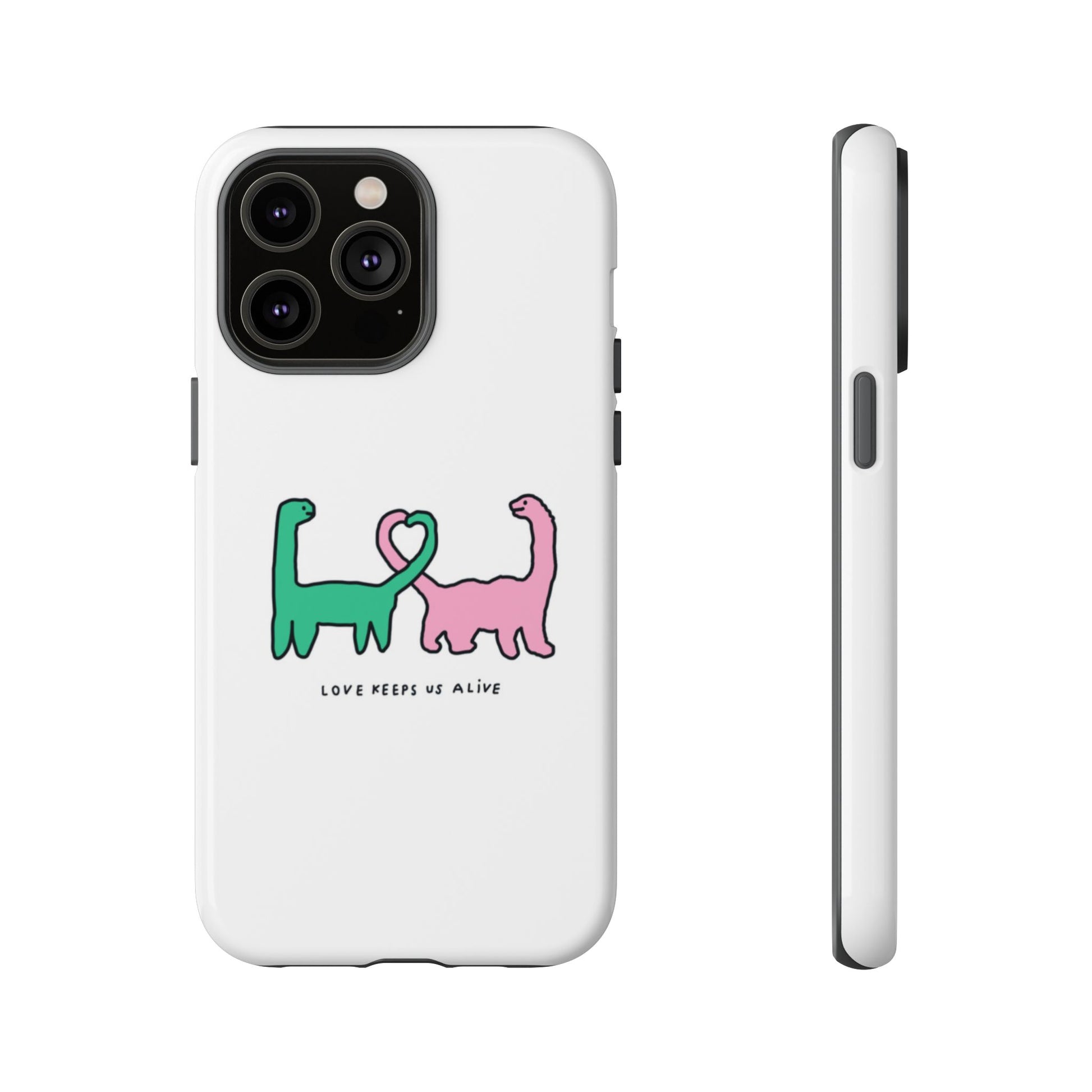 Dino in love phone cases