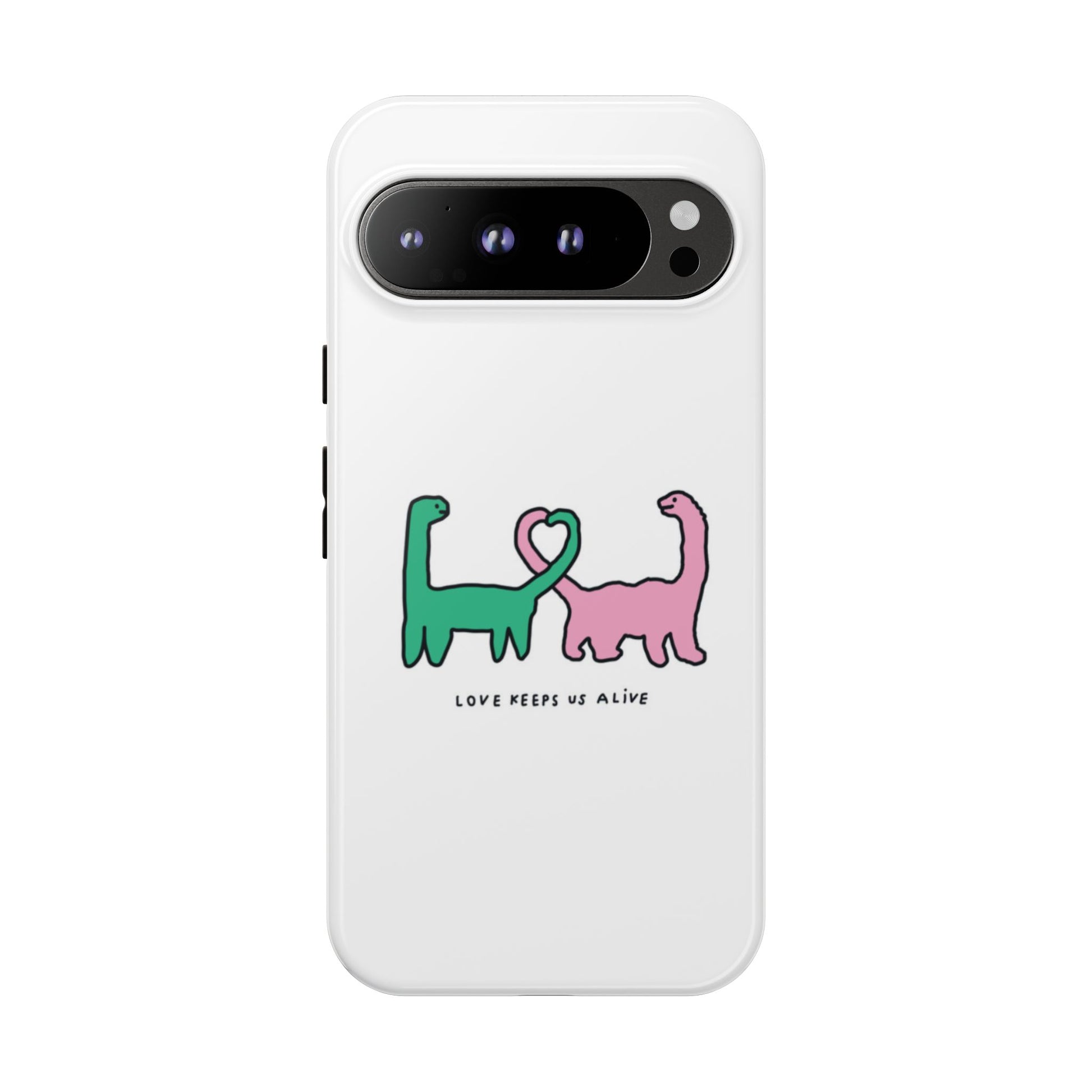 Dino in love phone cases