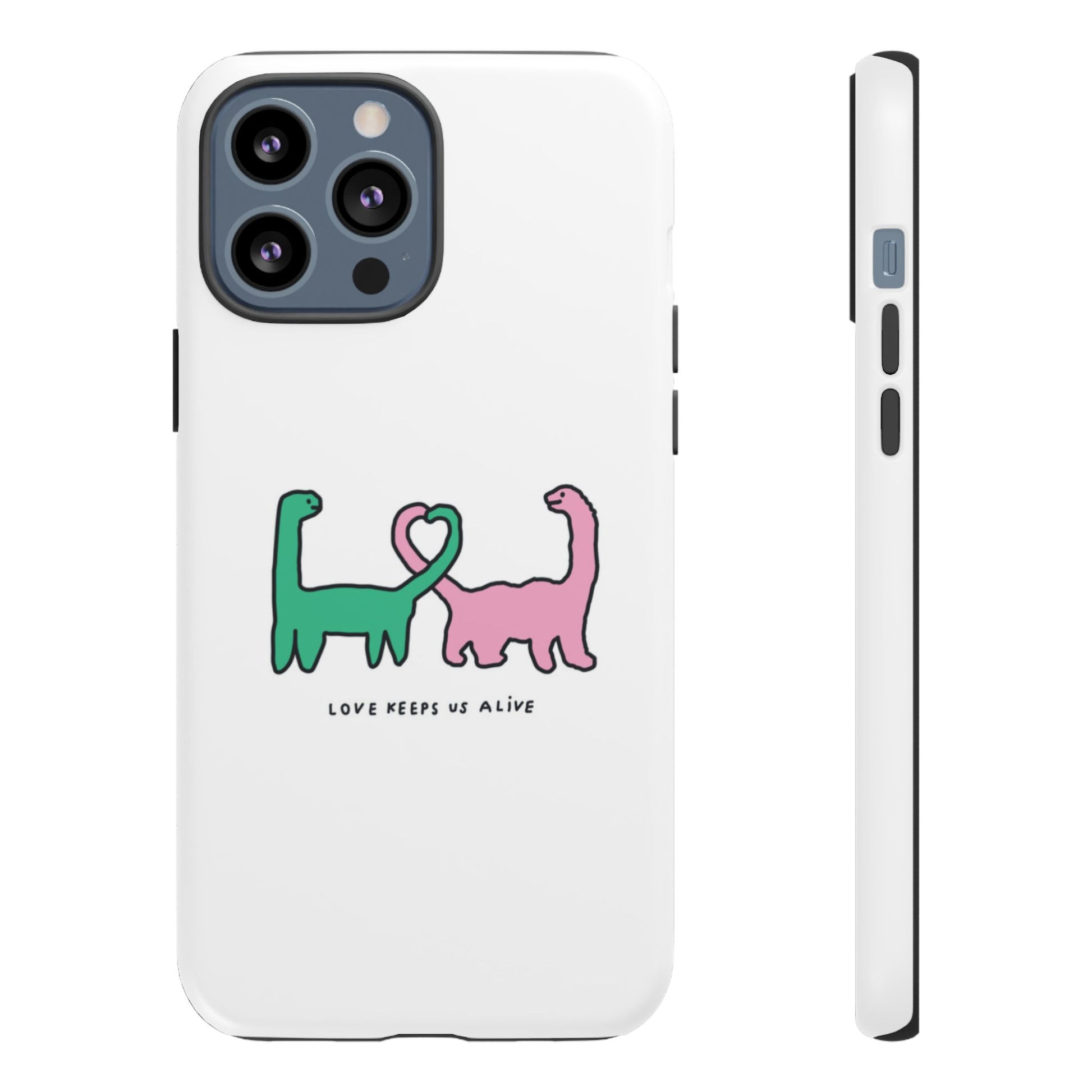 Dino in love phone cases