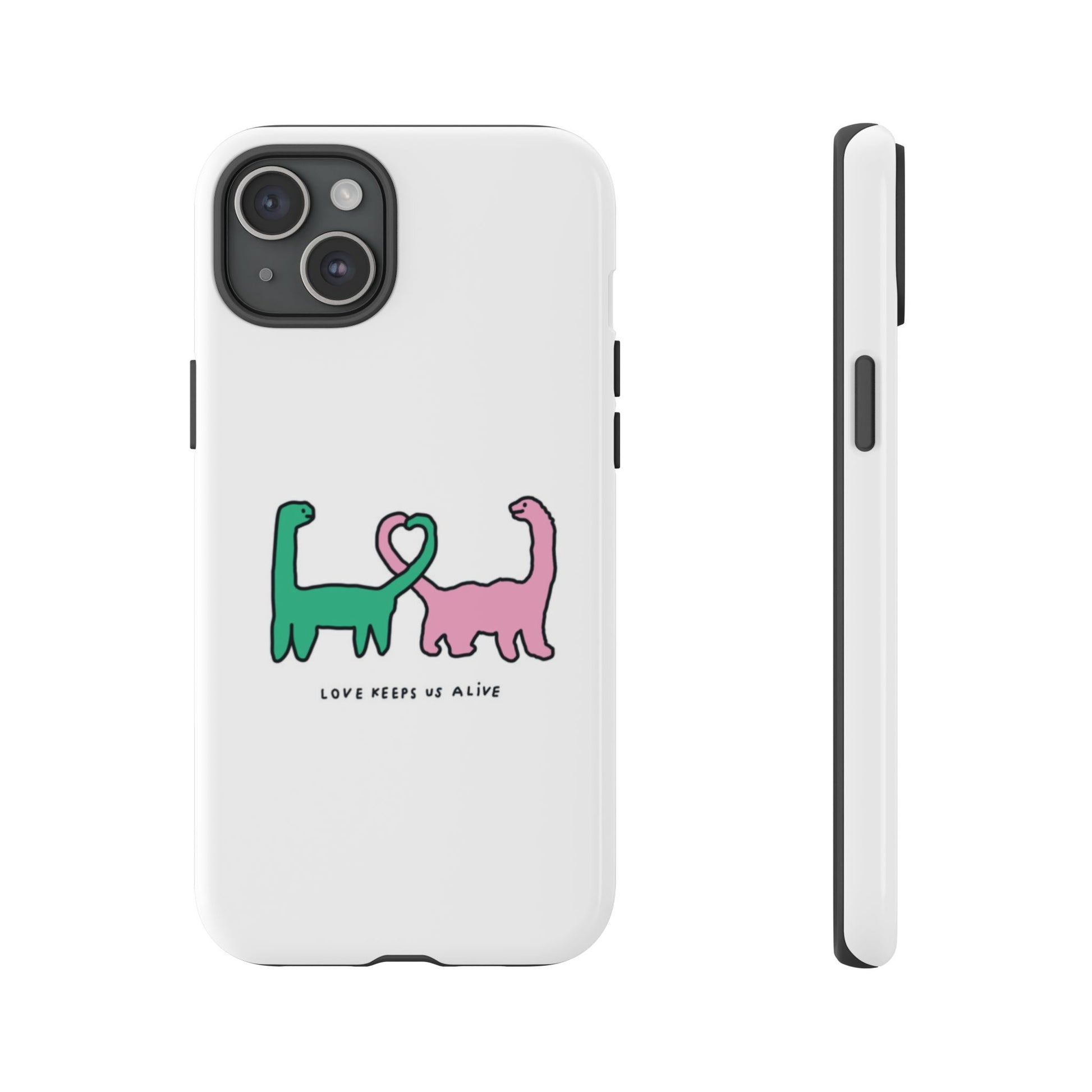 Dino in love phone cases