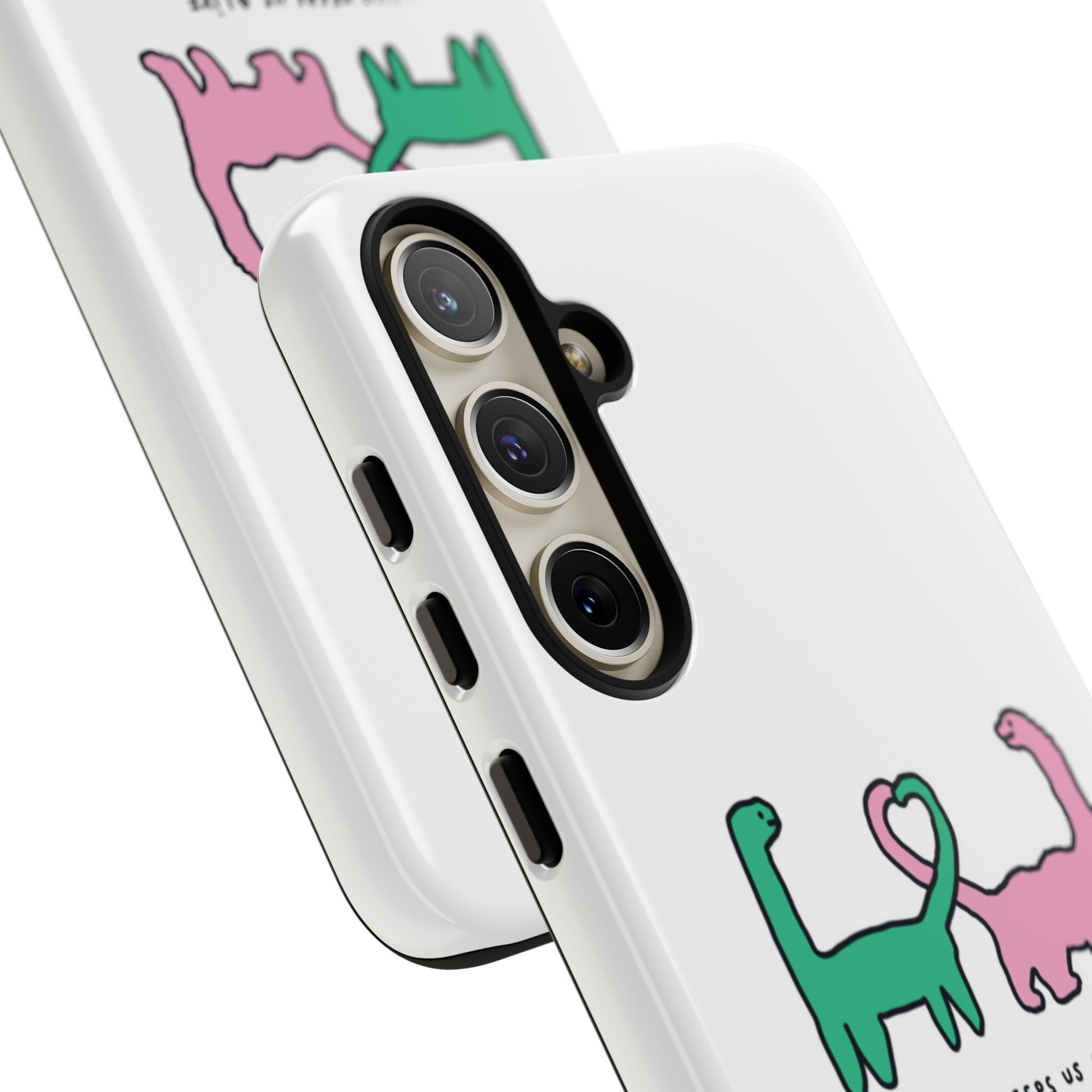 Dino in love phone cases