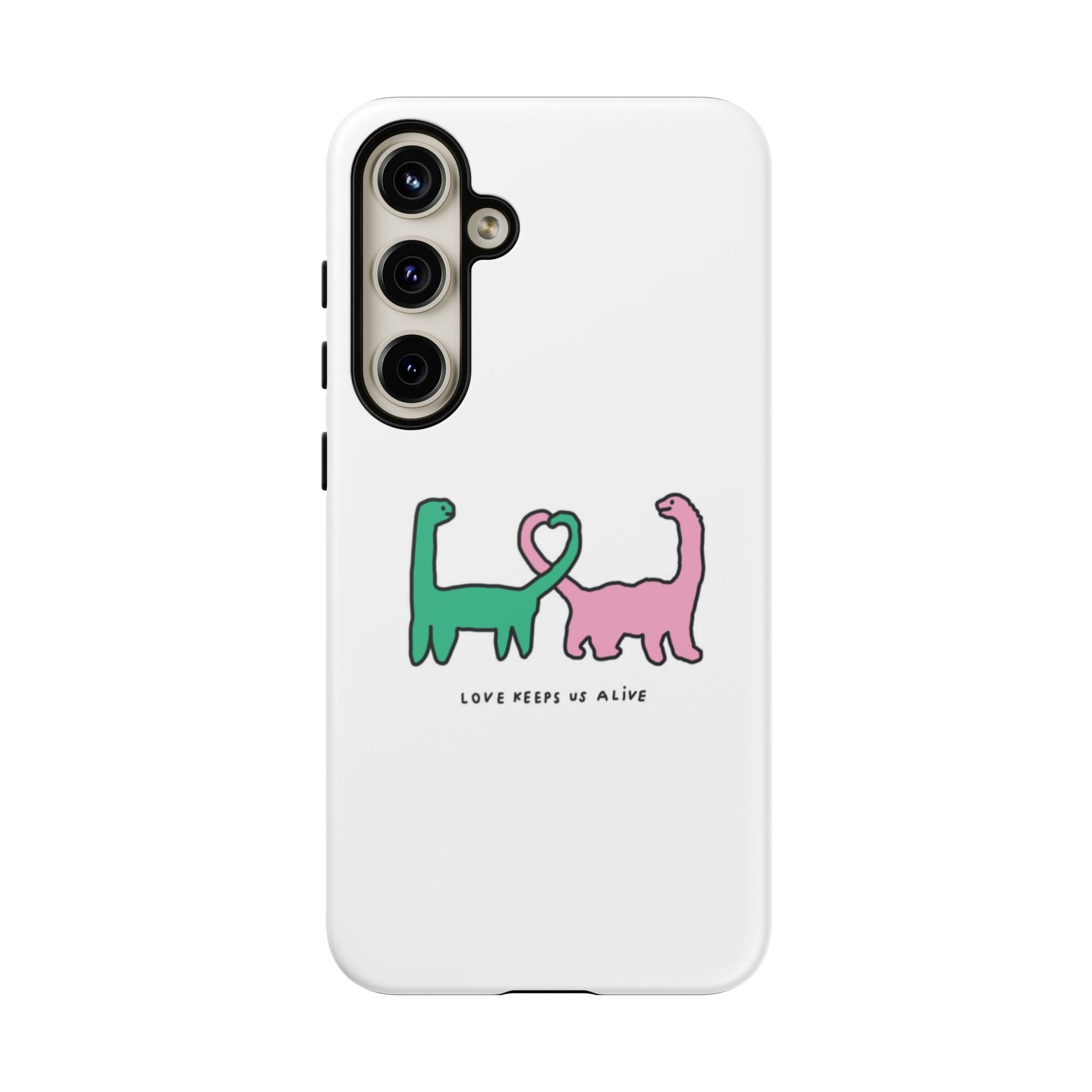 Dino in love phone cases