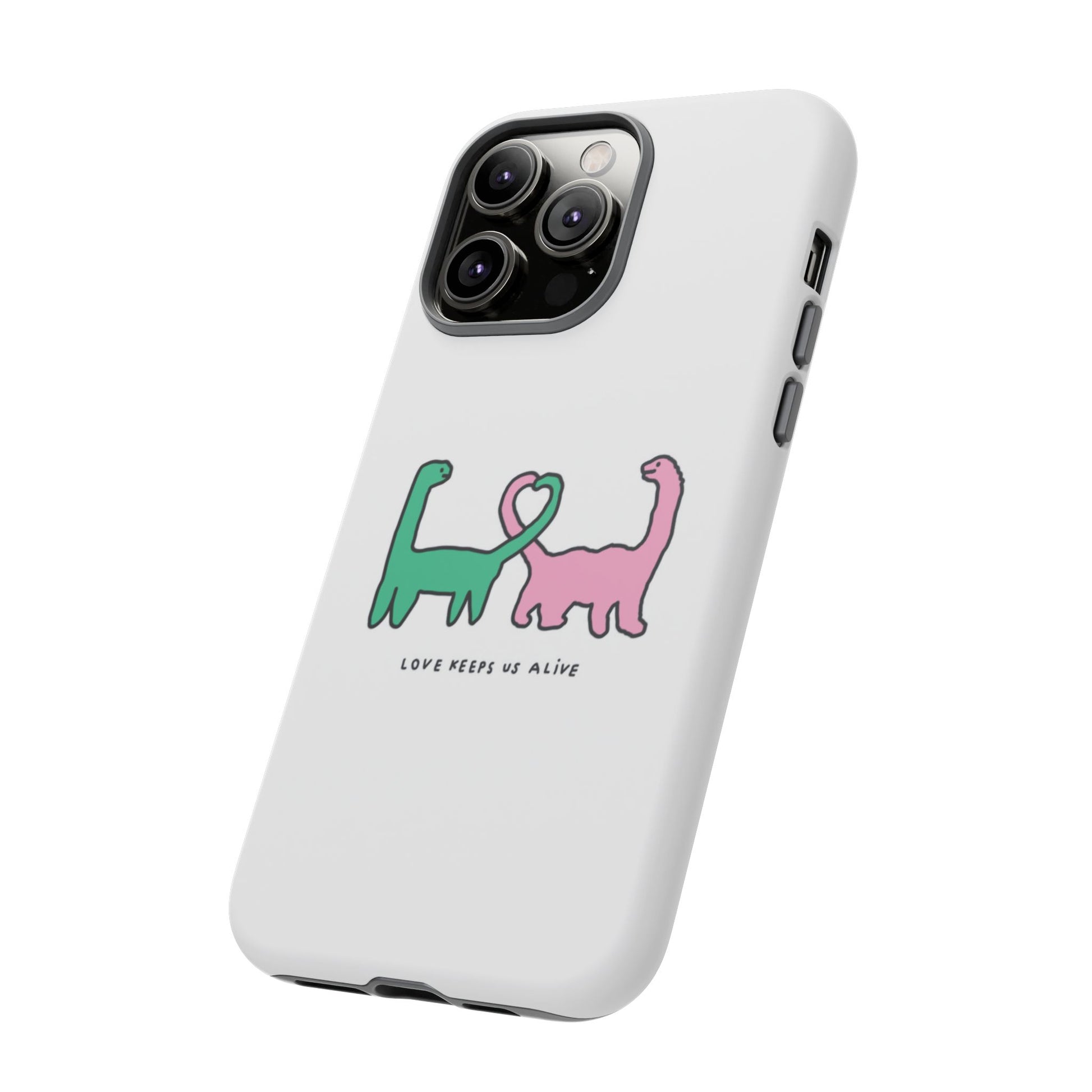 Dino in love phone cases