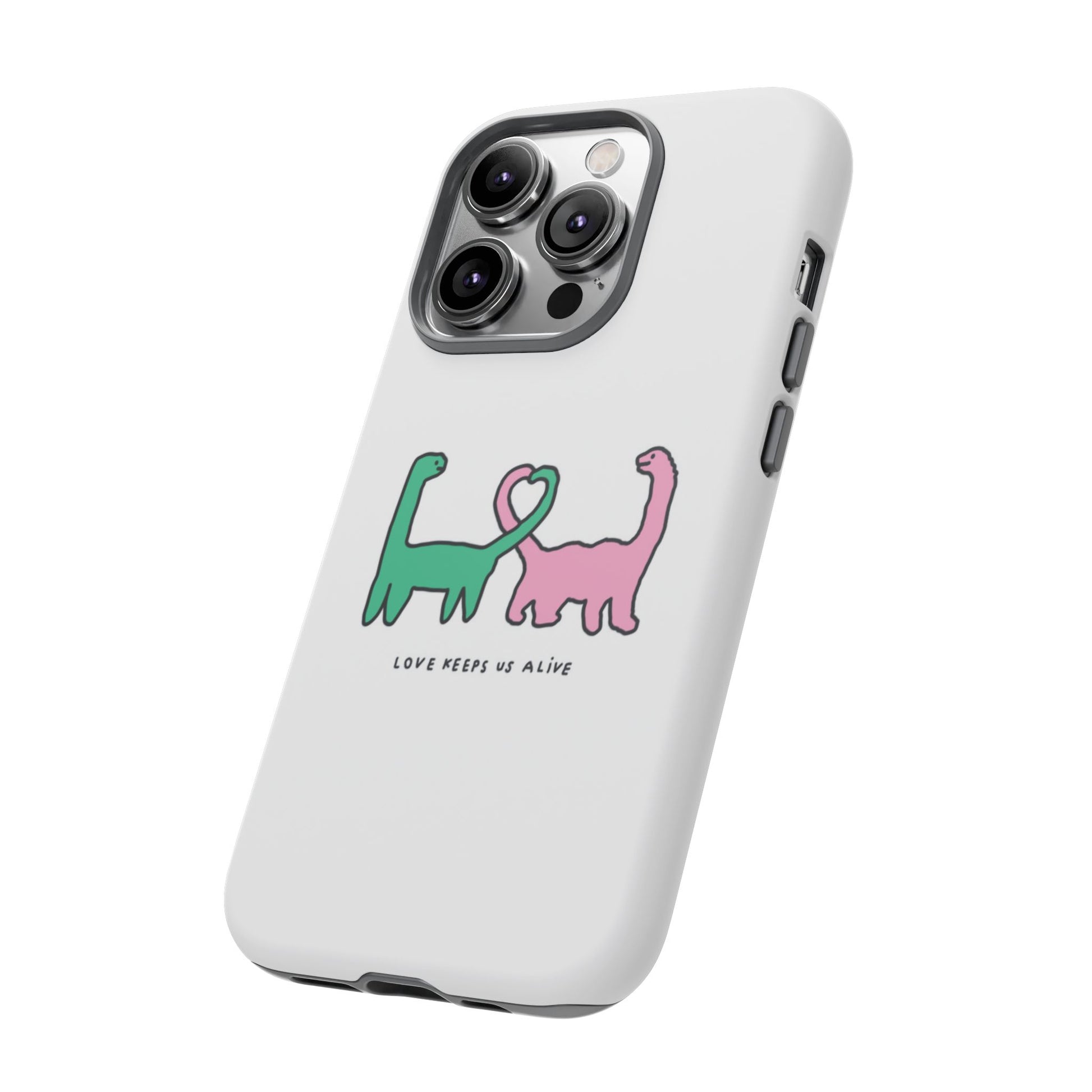 Dino in love phone cases