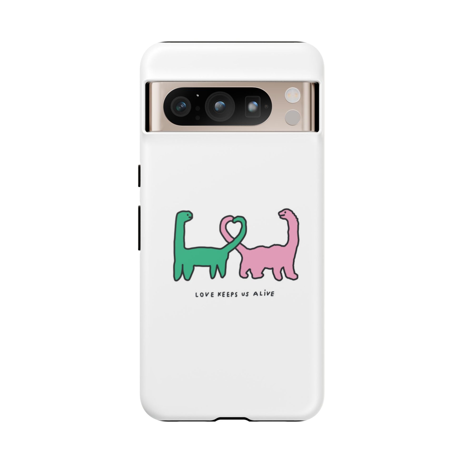 Dino in love phone cases