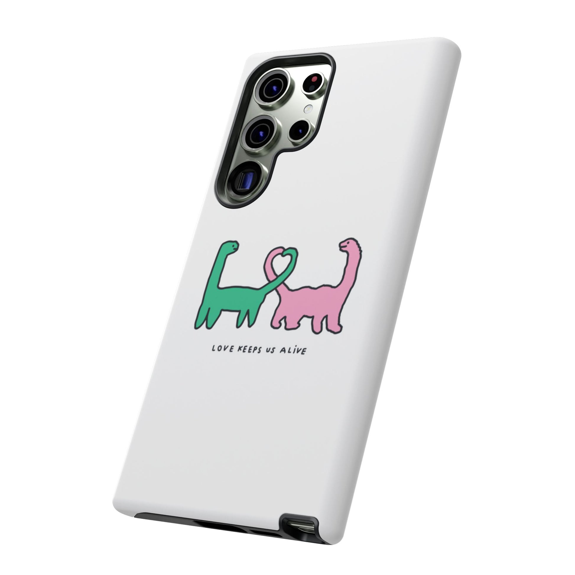 Dino in love phone cases