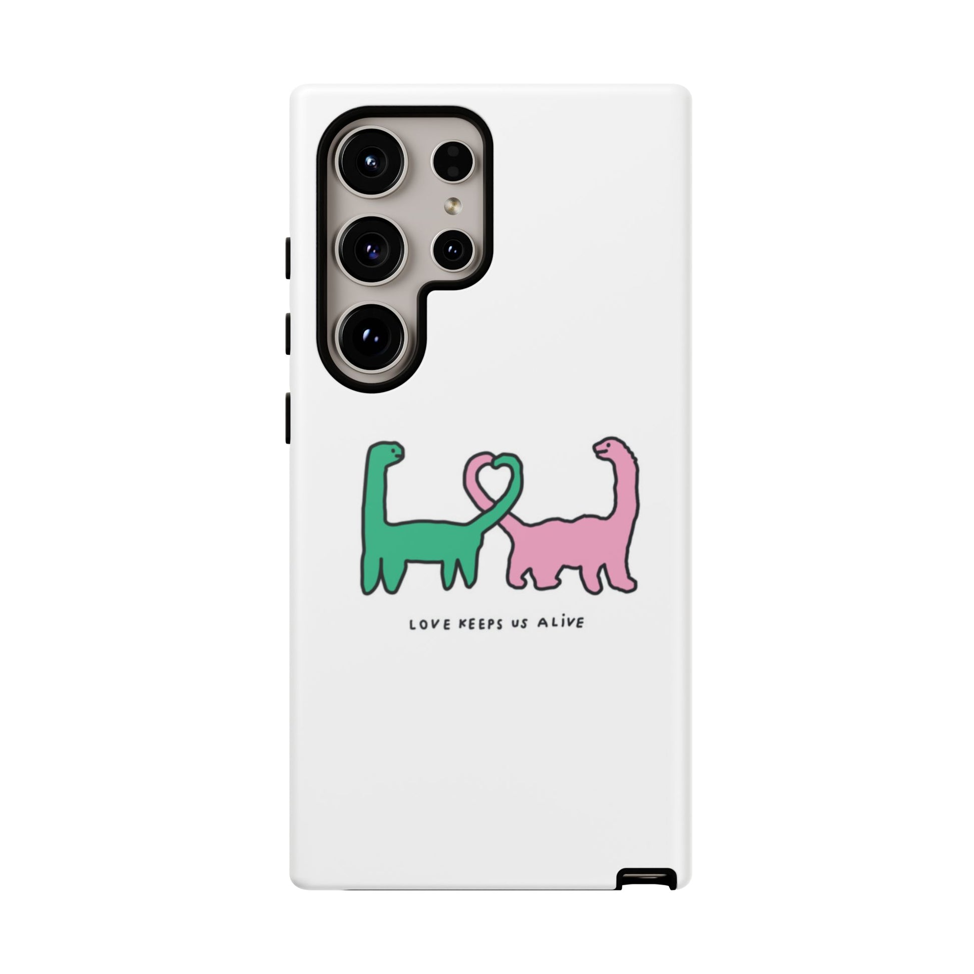 Dino in love phone cases