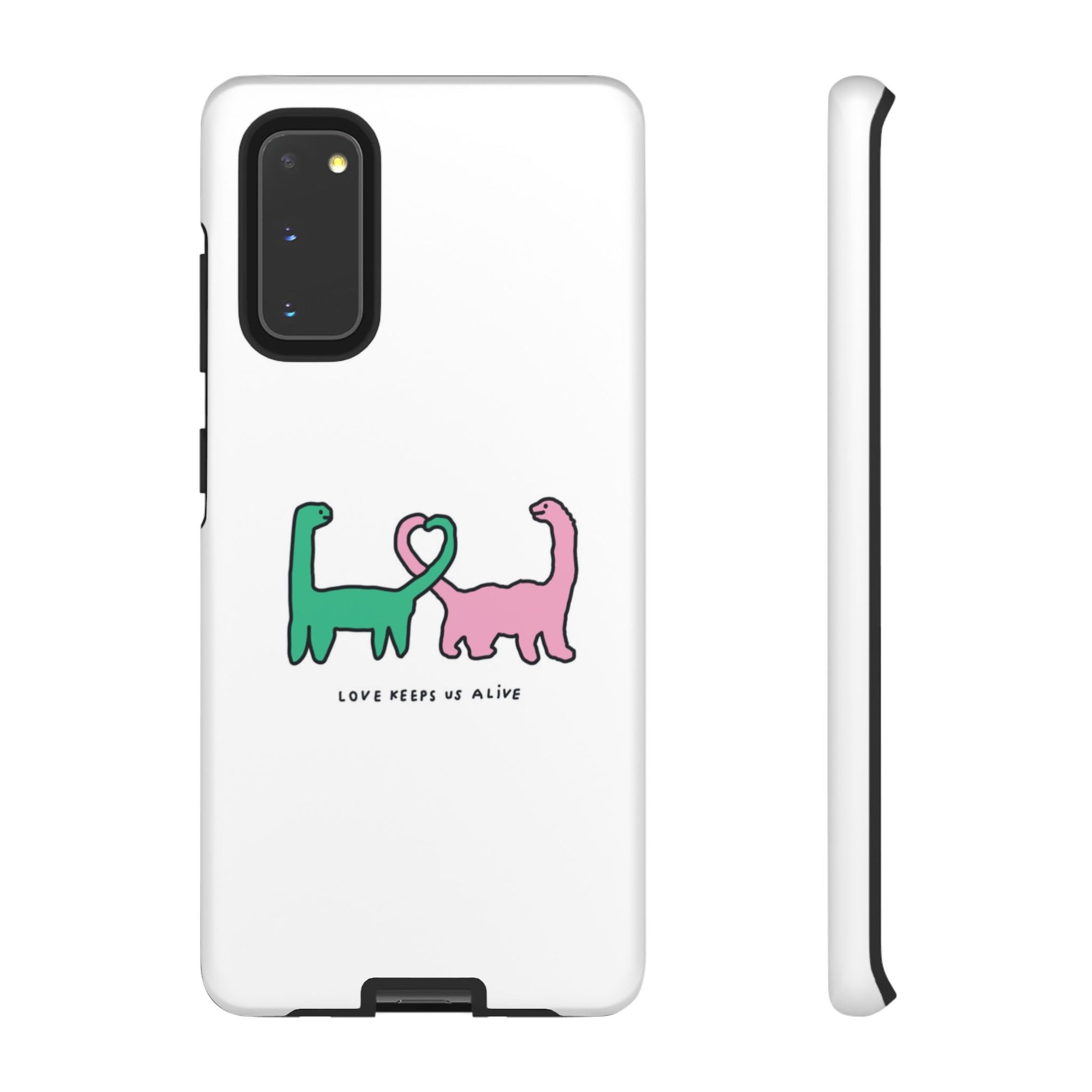 Dino in love phone cases