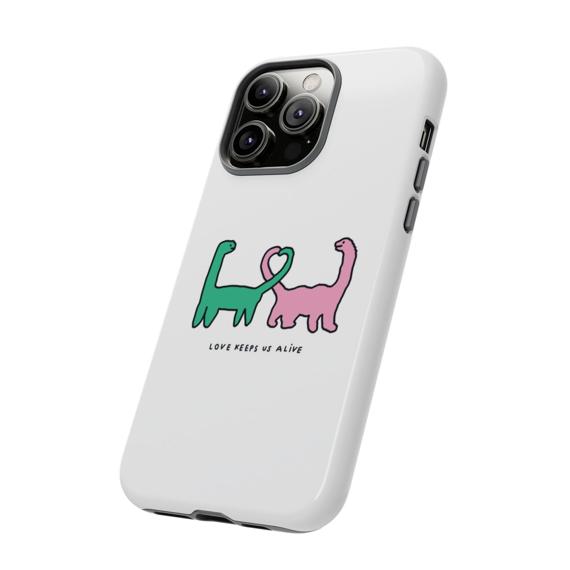Dino in love phone cases