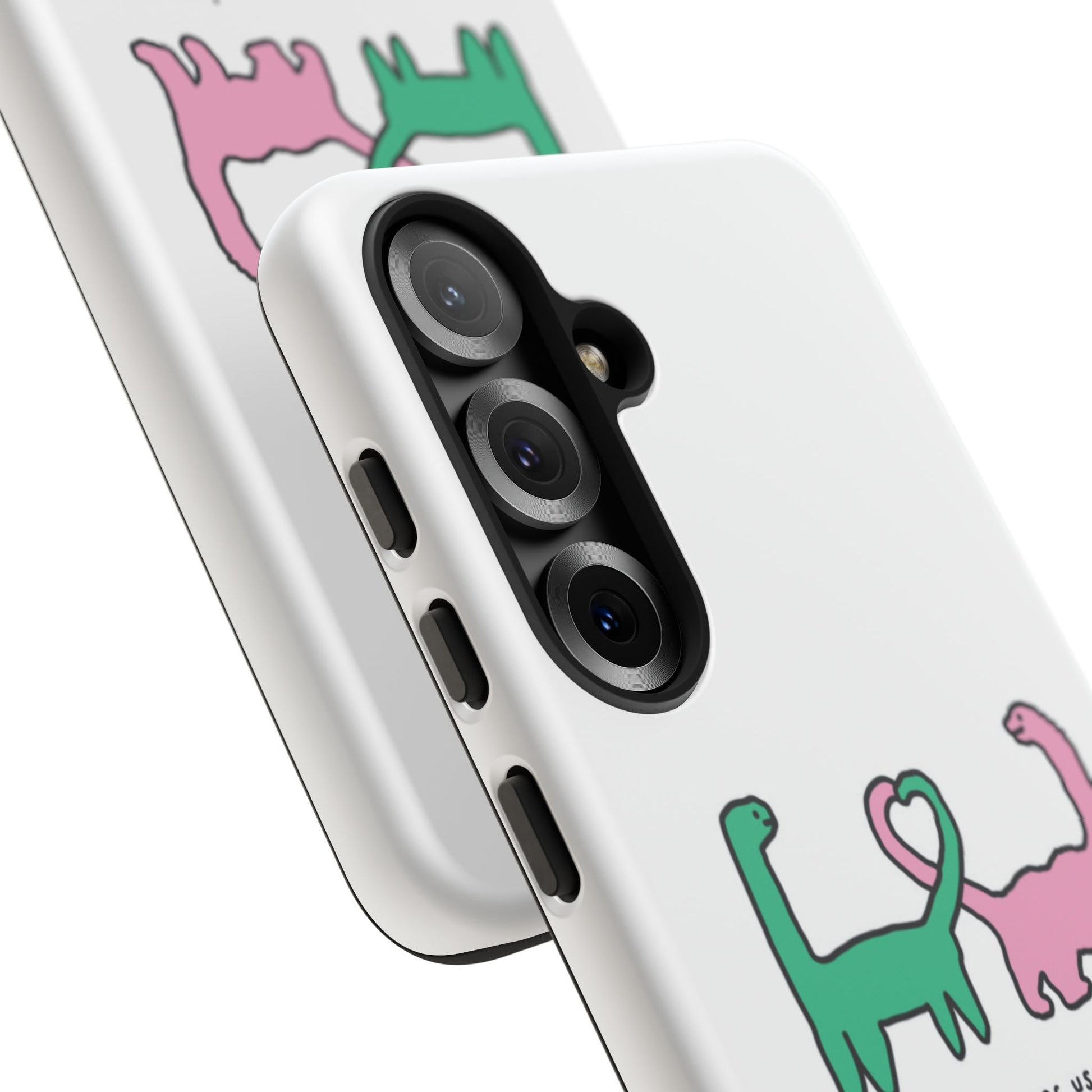 Dino in love phone cases