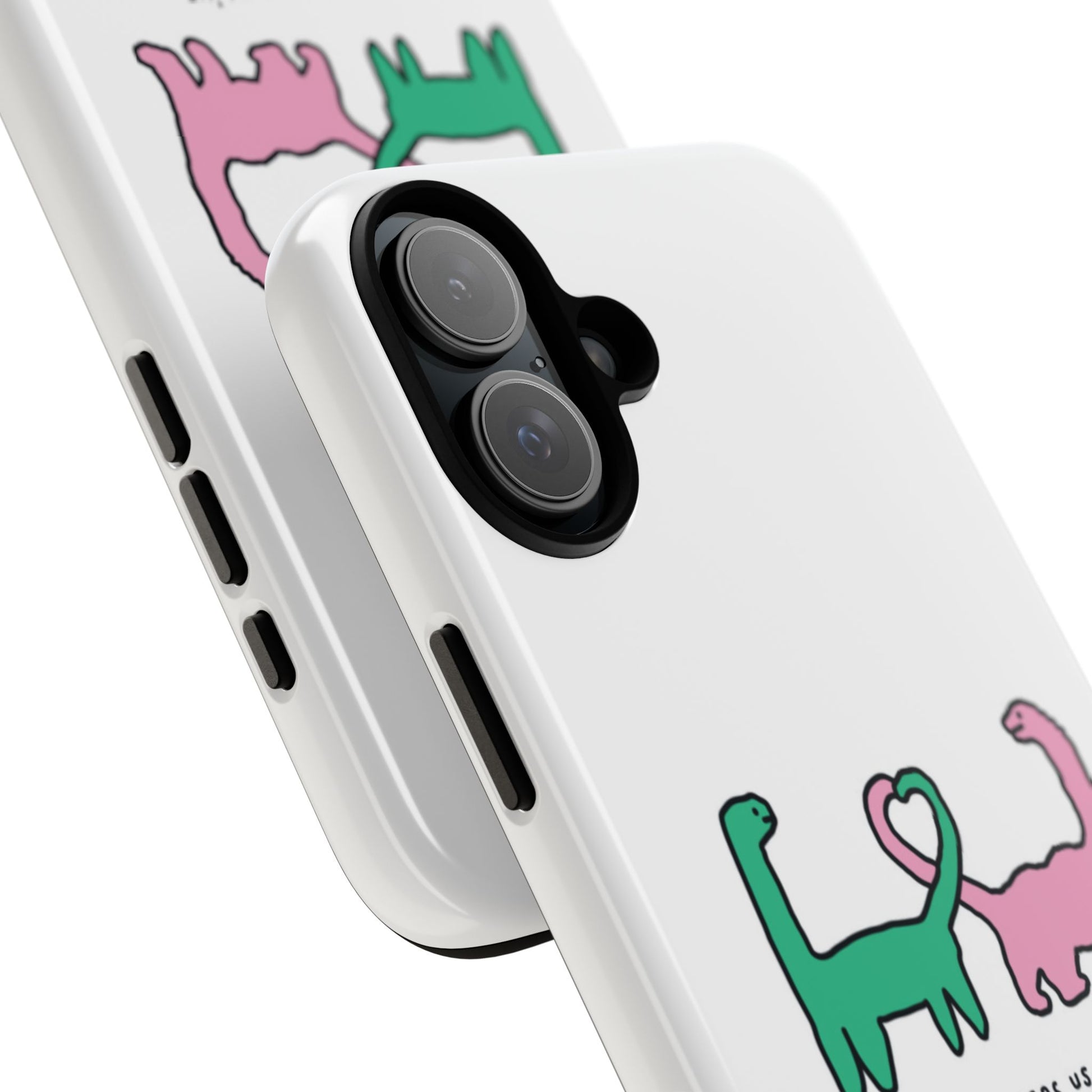 Dino in love phone cases
