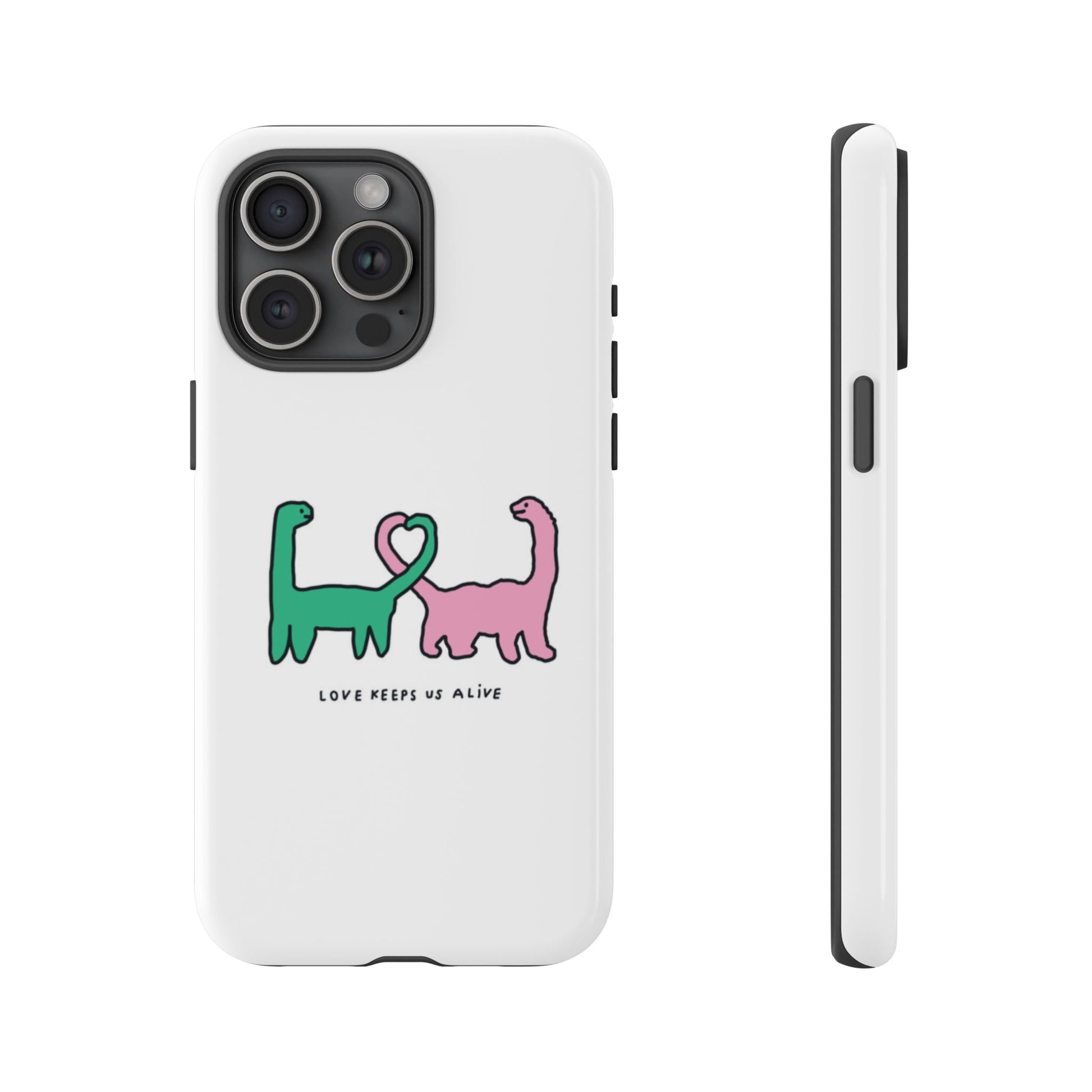 Dino in love phone cases