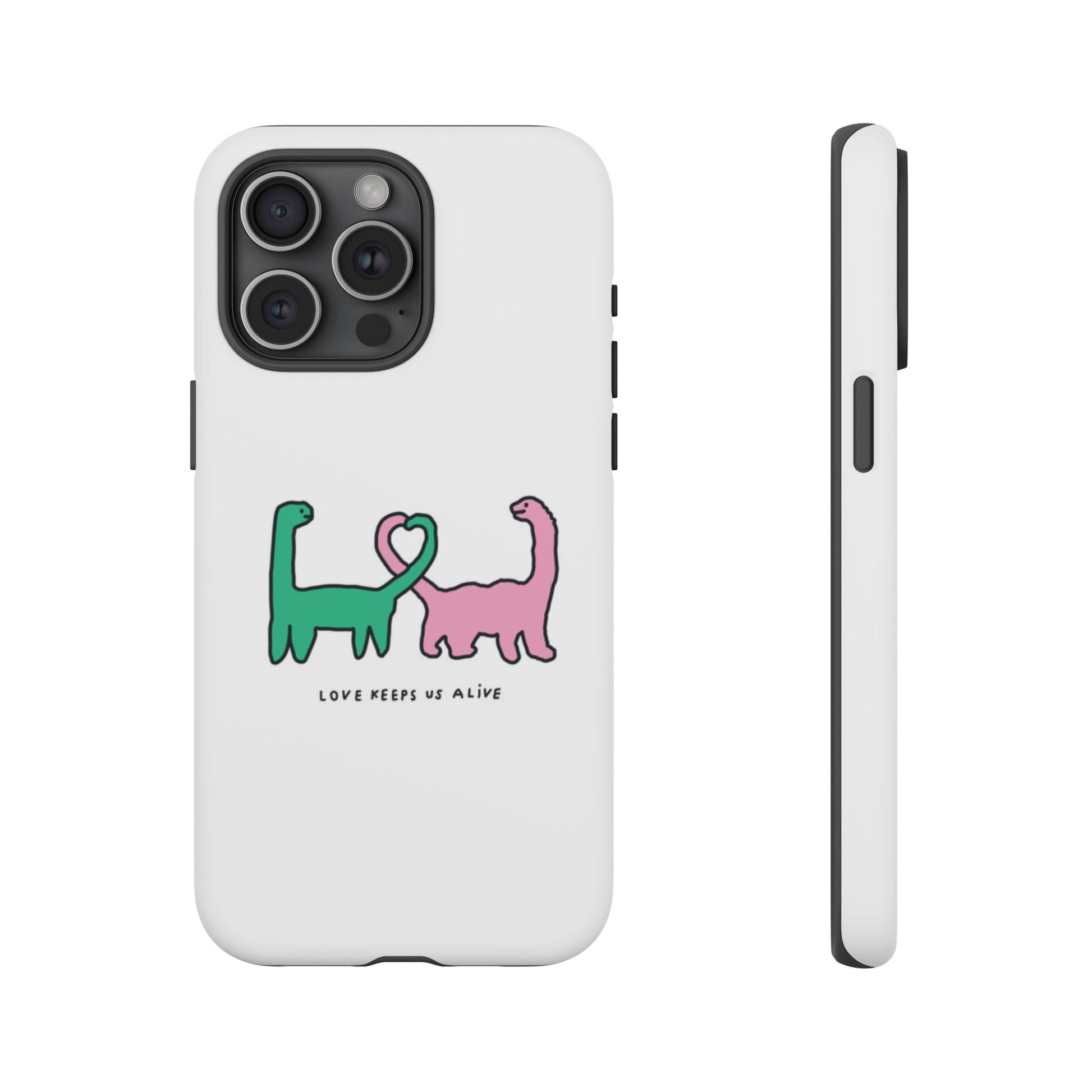 Dino in love phone cases
