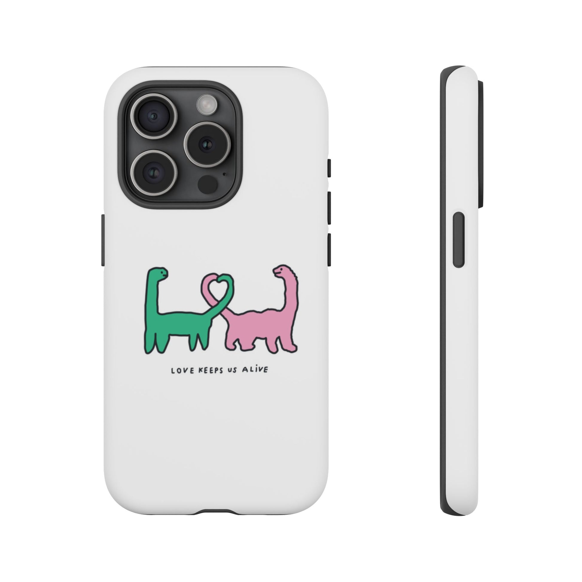 Dino in love phone cases