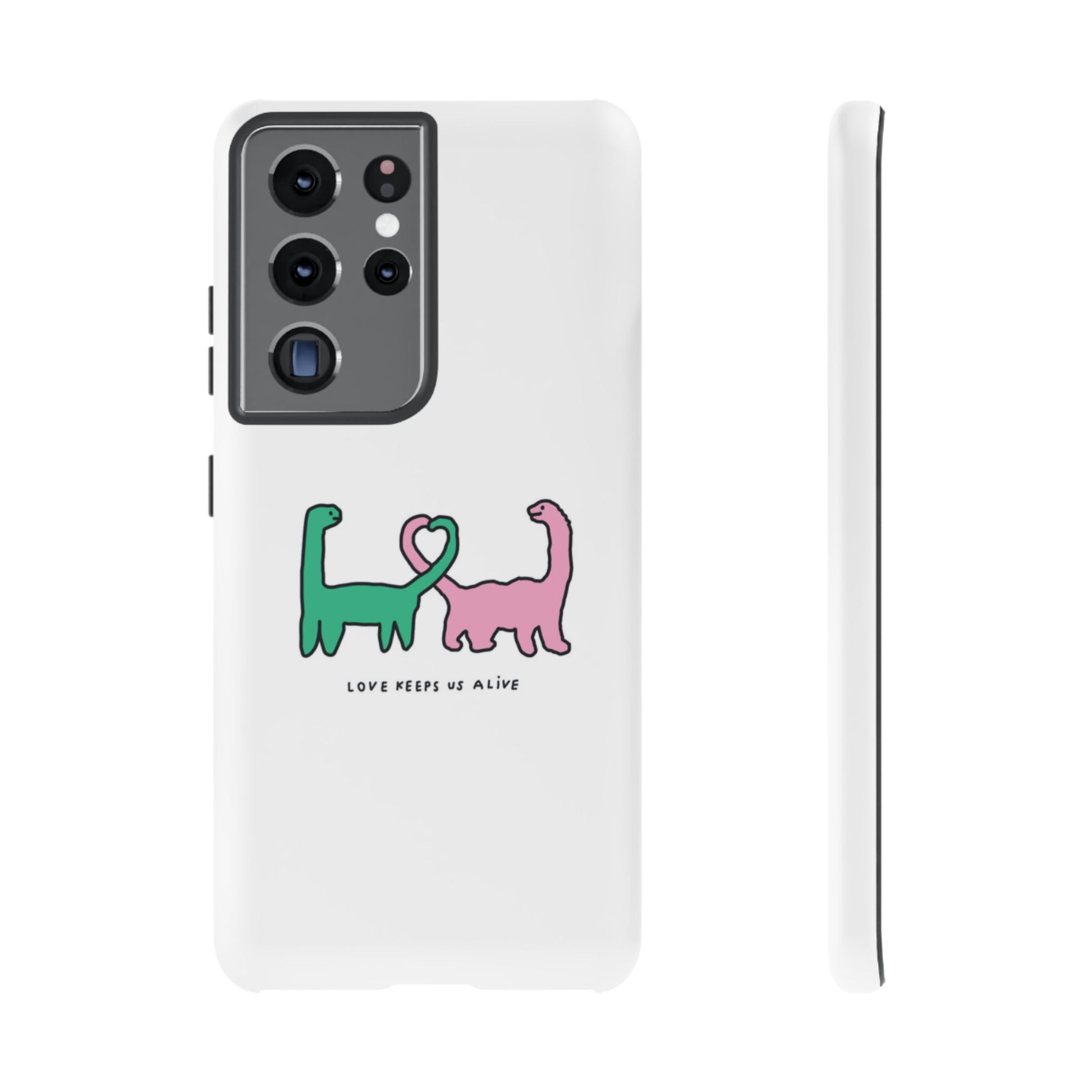 Dino in love phone cases
