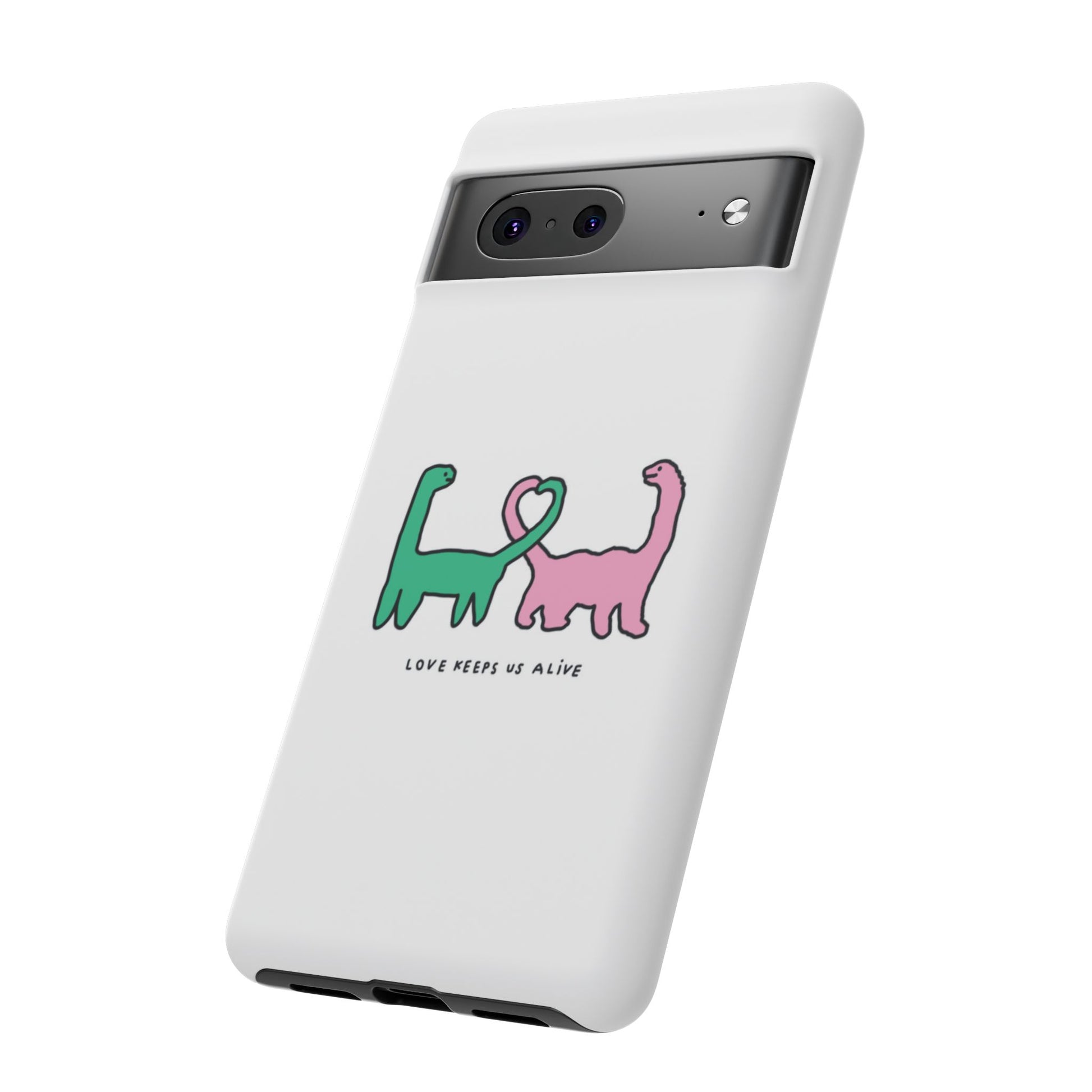 Dino in love phone cases
