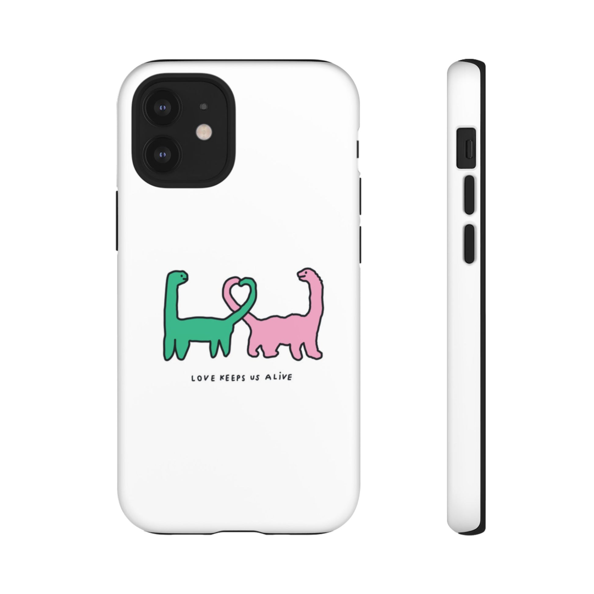 Dino in love phone cases