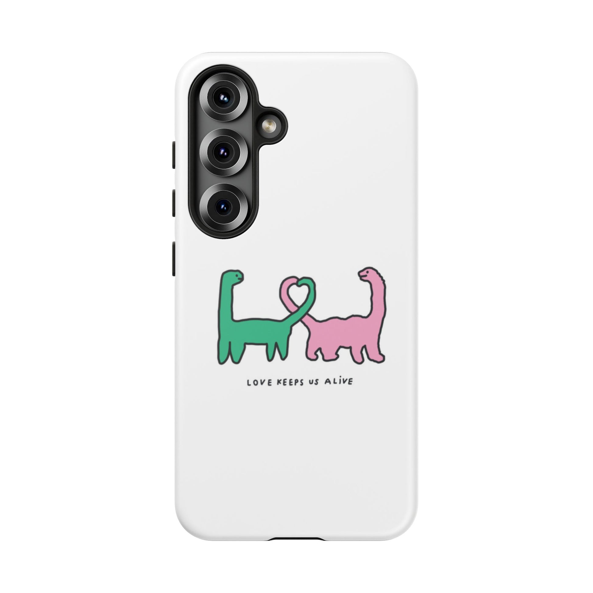 Dino in love phone cases