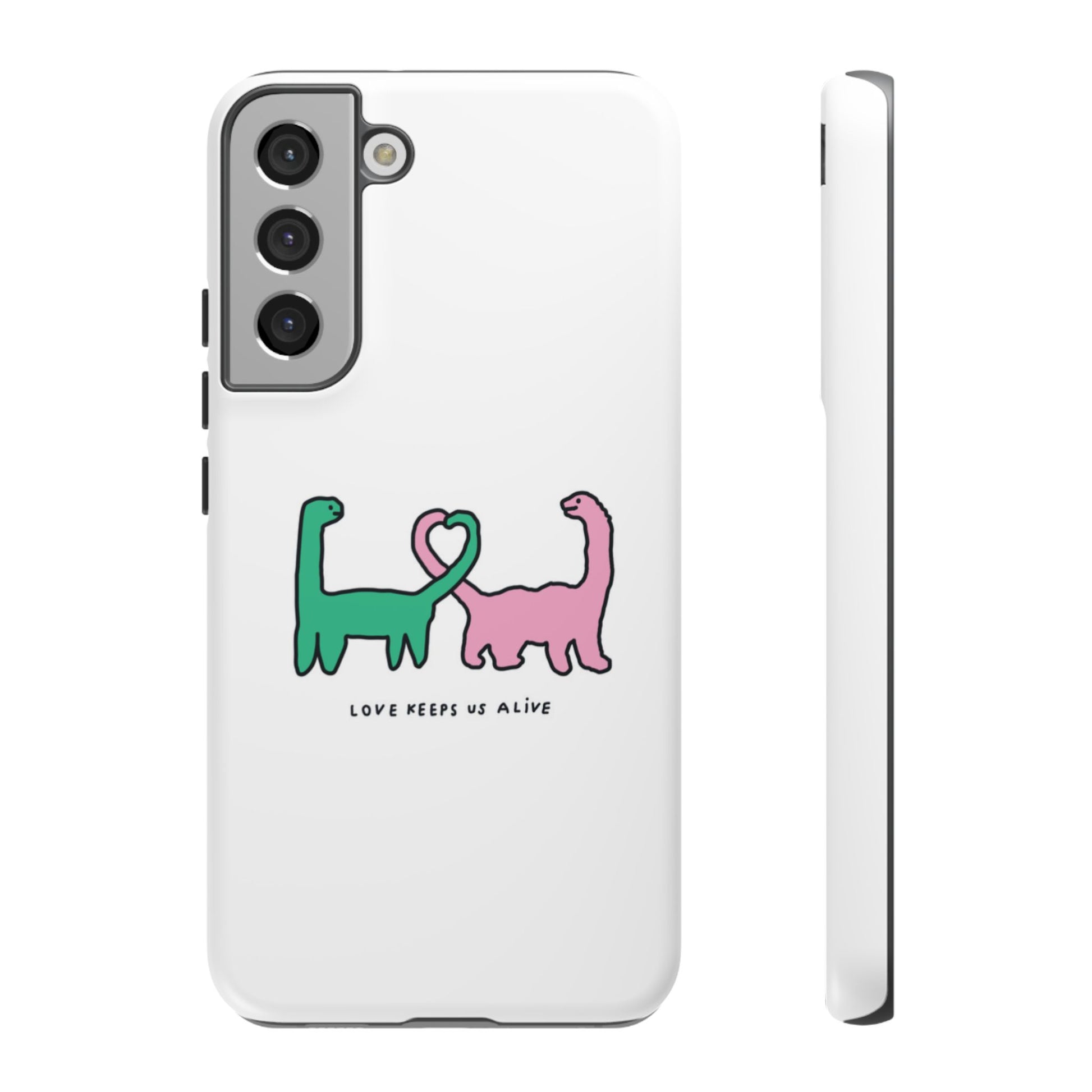 Dino in love phone cases