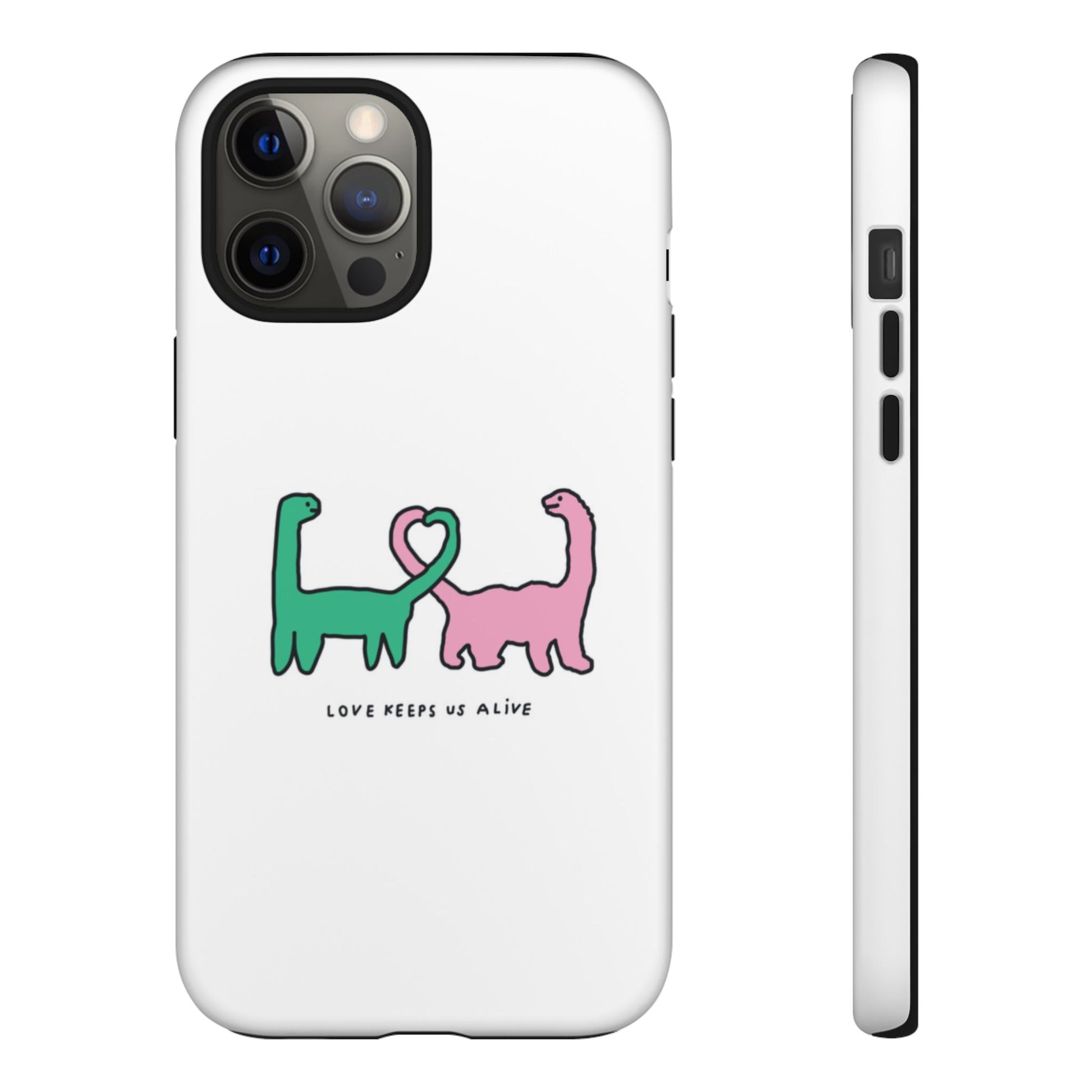 Dino in love phone cases