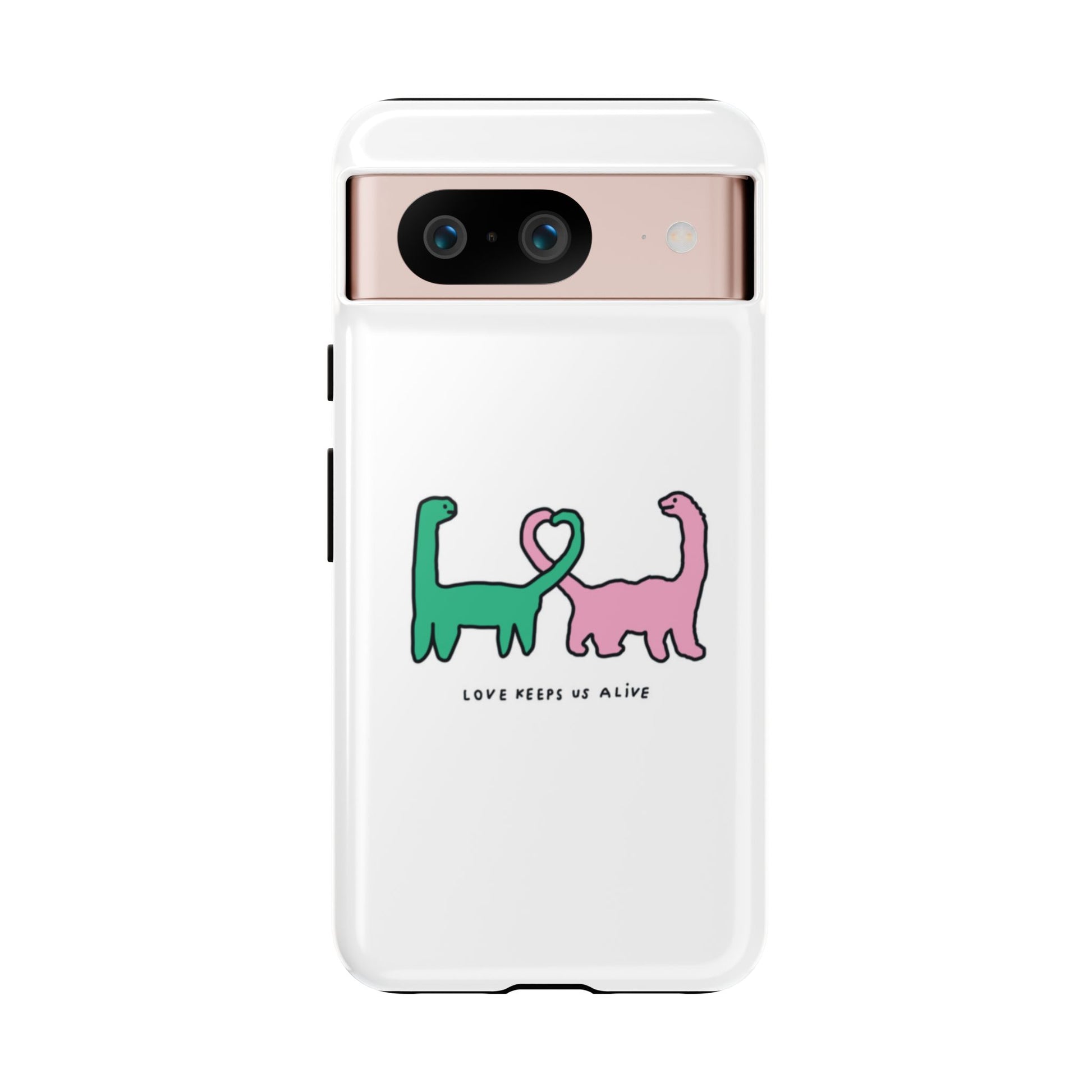 Dino in love phone cases